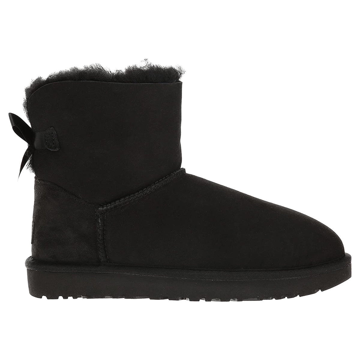 UGG Mini Bailey Bow II Suede Sheepskin Women's Winter Boots#color_black