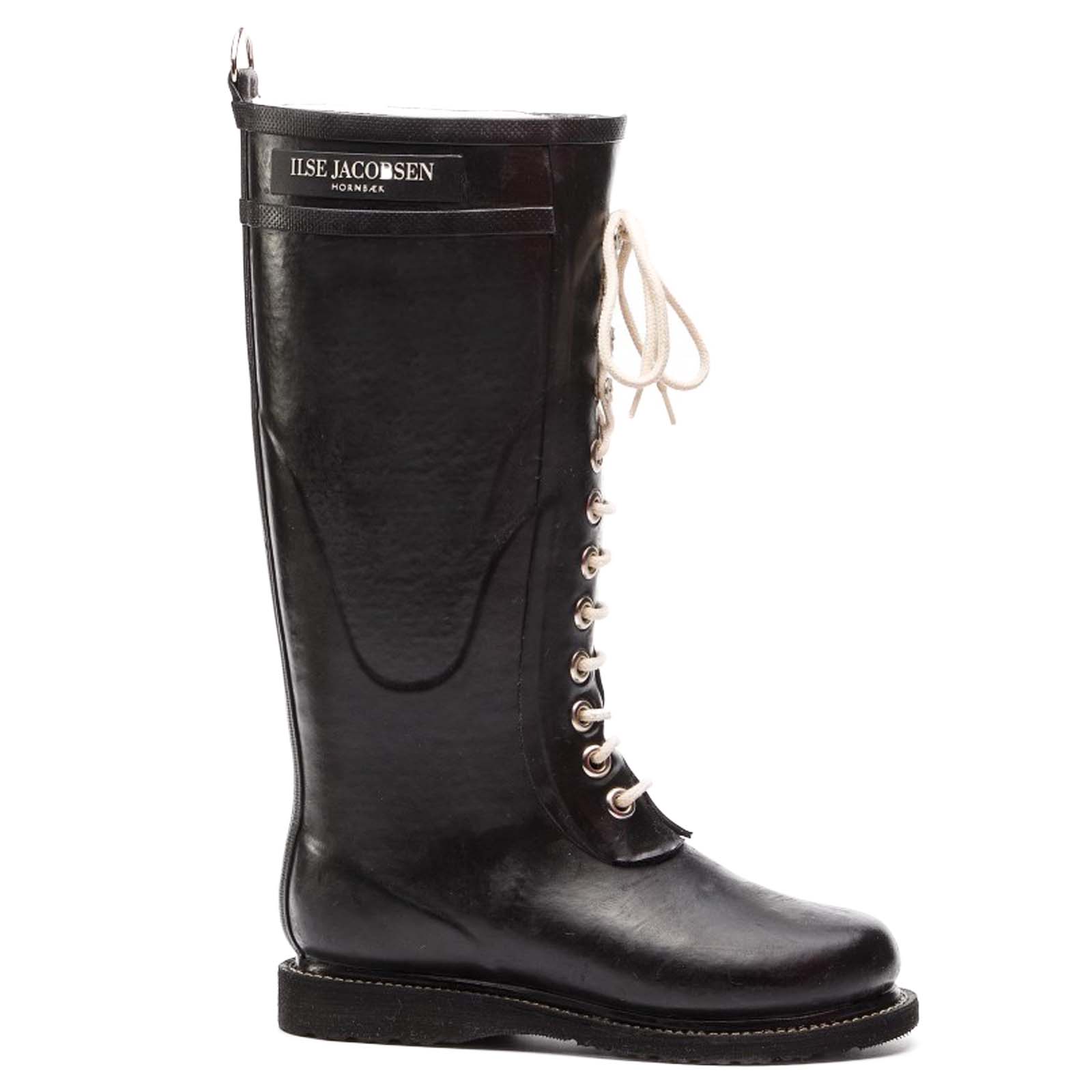 Ilse Jacobsen Rub1 Rub1-01 Rubber Womens Boots - Black - 38#color_black