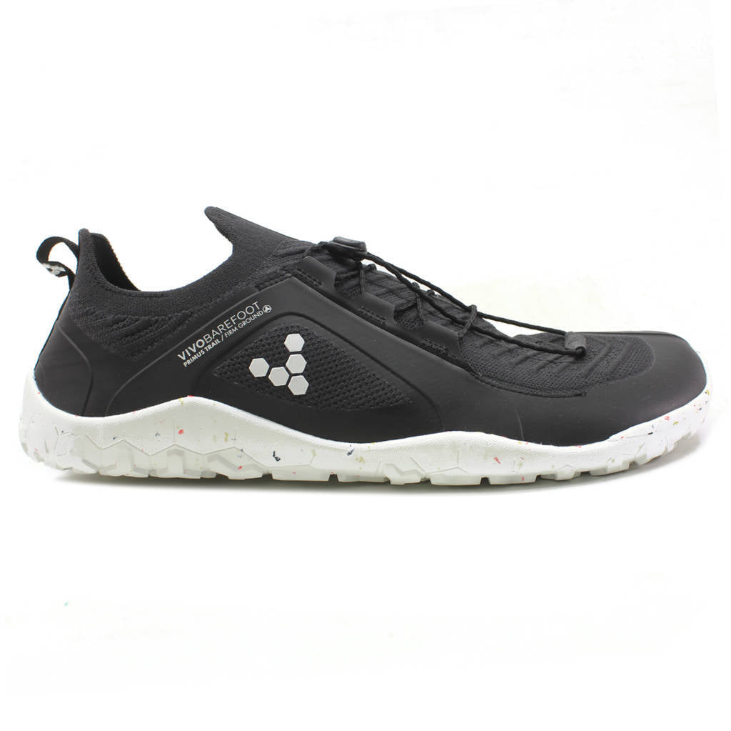 Vivobarefoot Primus Trail Knit FG Textile Synthetic Mens Sneakers#color_obsidian white