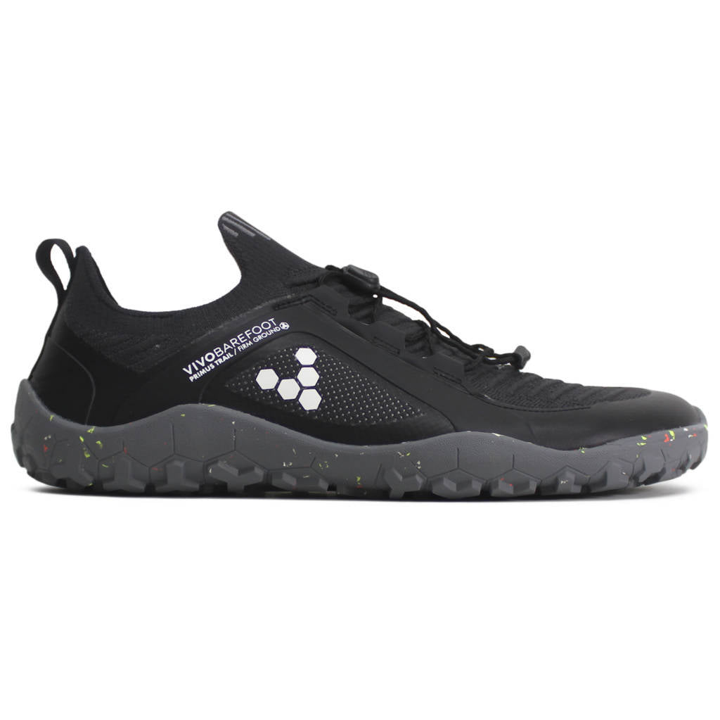 Vivobarefoot Primus Trail Knit FG Textile Synthetic Mens Sneakers#color_obsidian grey