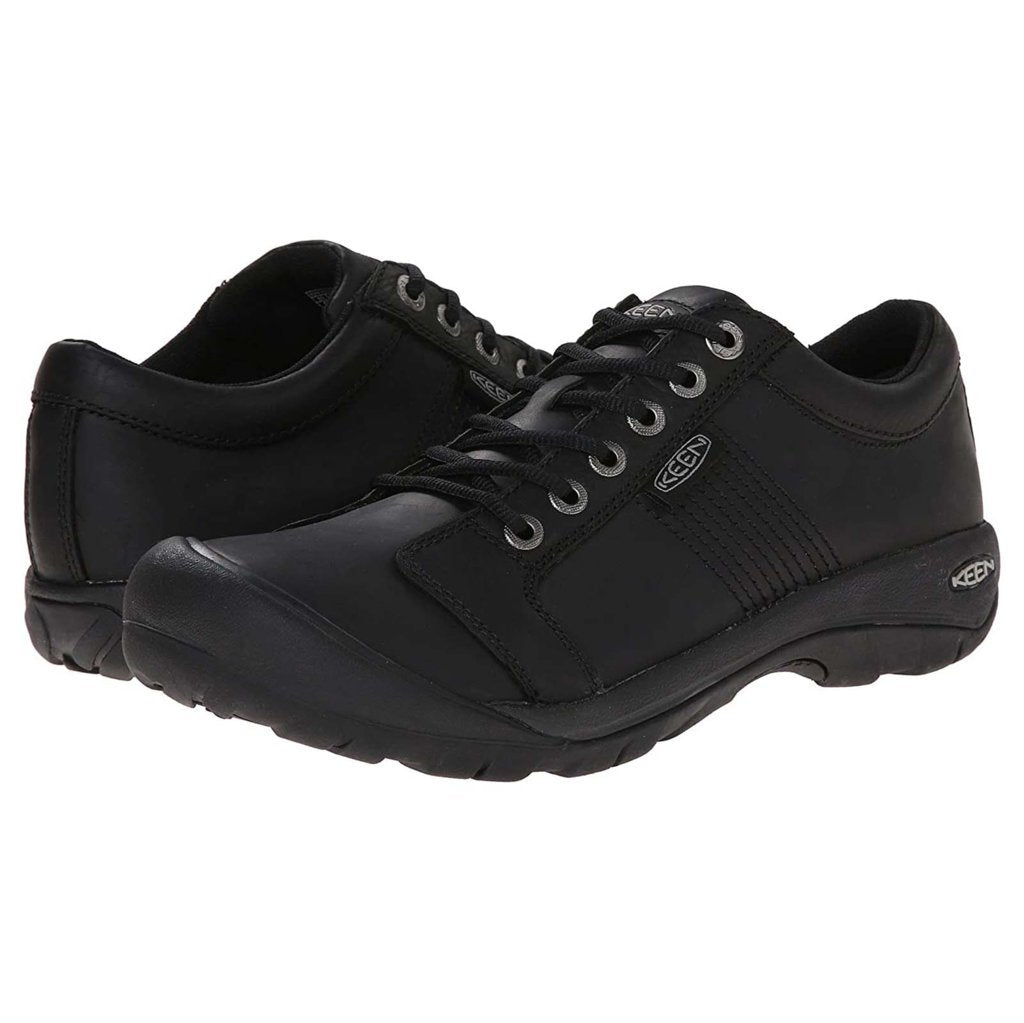 Keen Austin Waterproof Leather Men's Casual Shoes#color_black