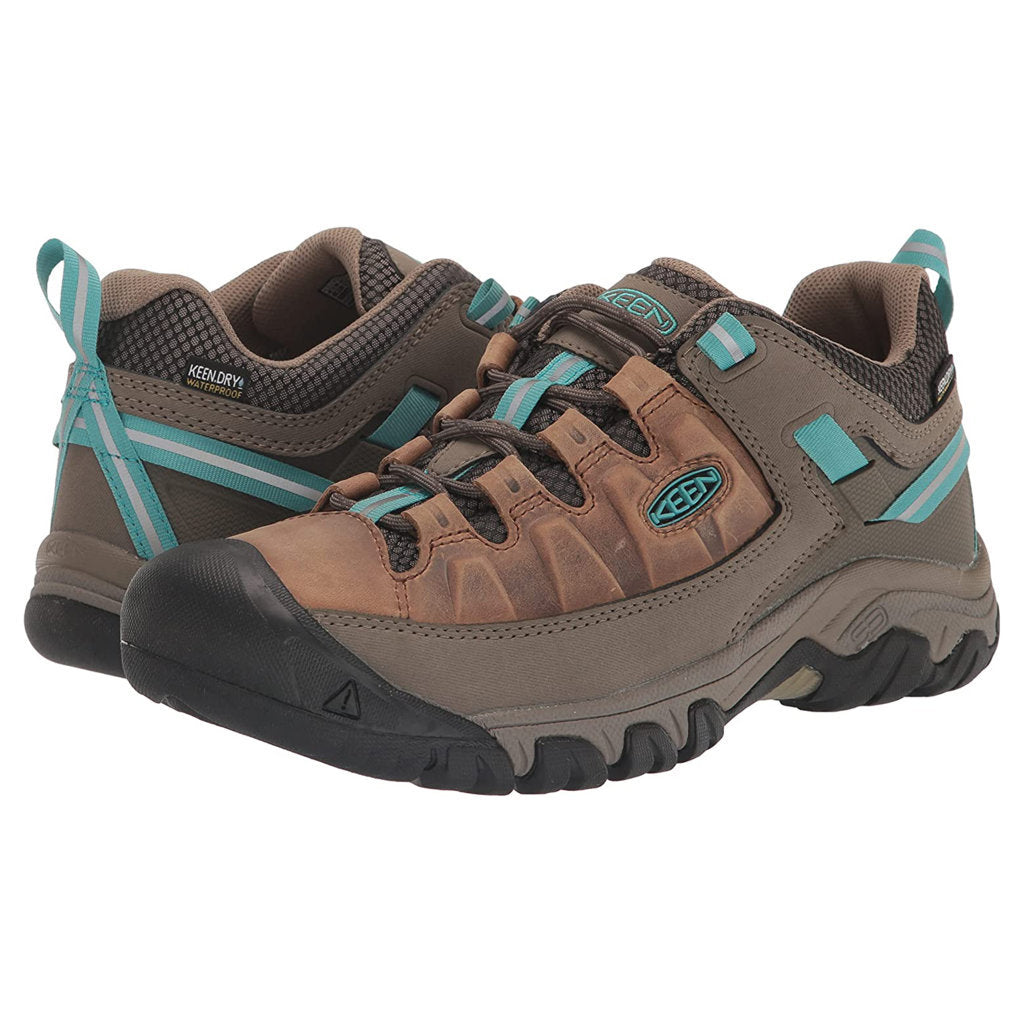 Keen Targhee III Waterproof Leather Women's Hiking Sneakers#color_toasted coconut porcelain