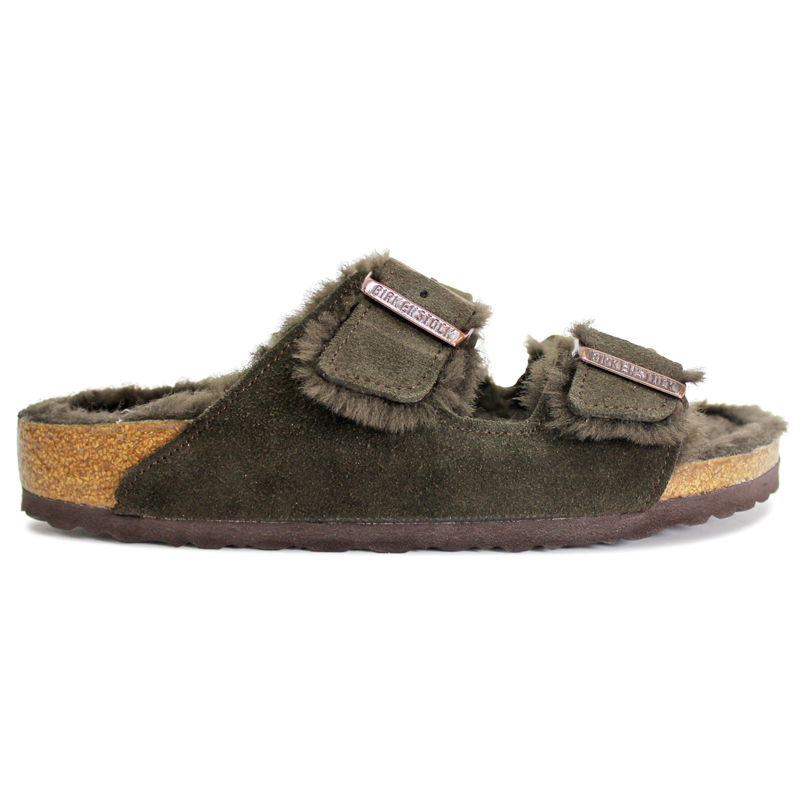 Birkenstock Arizona Shearling 1020528 Suede Unisex Sandals - Mocca - N - 36#color_mocca