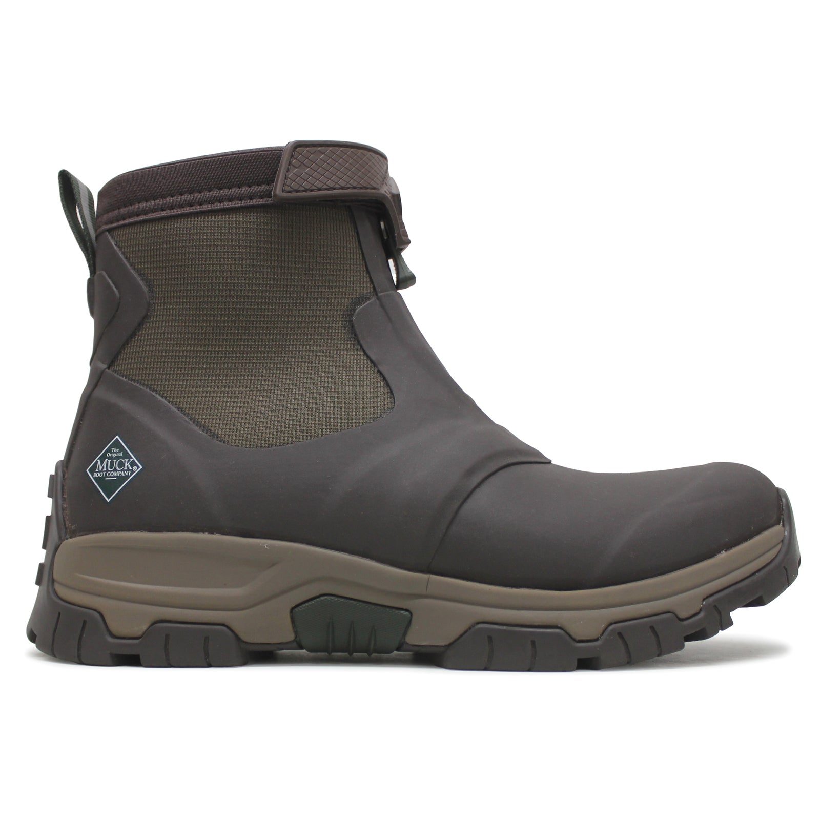 Muck Boot Apex Mid Zip AXMZ-900 Rubber Synthetic Mens Boots - Dark Brown - 42#color_dark brown