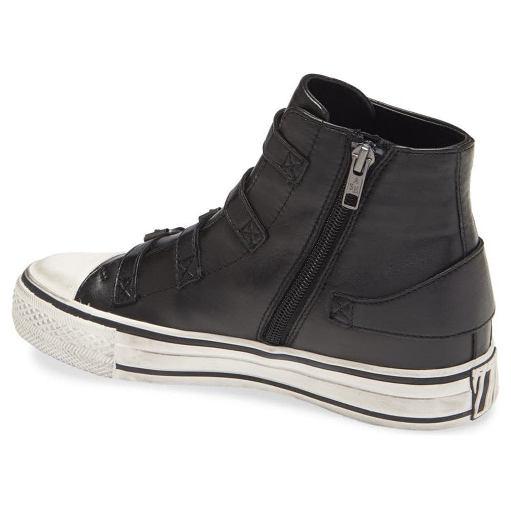 Ash Virgin Nappa Leather Women's High-Top Sneakers#color_black