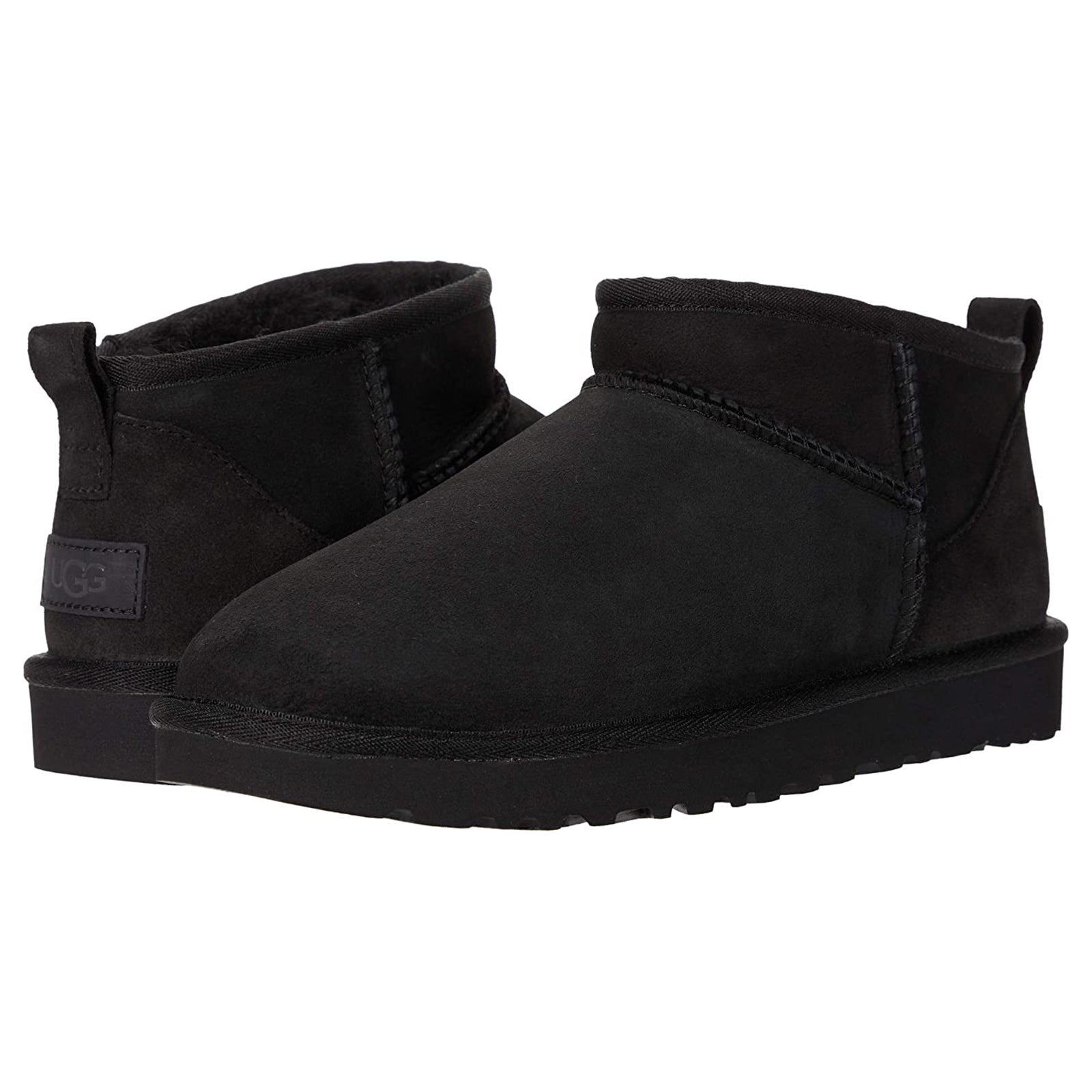 Ugg Classic Ultra Mini 1116109 Suede Womens Boots - Black - 40#color_black