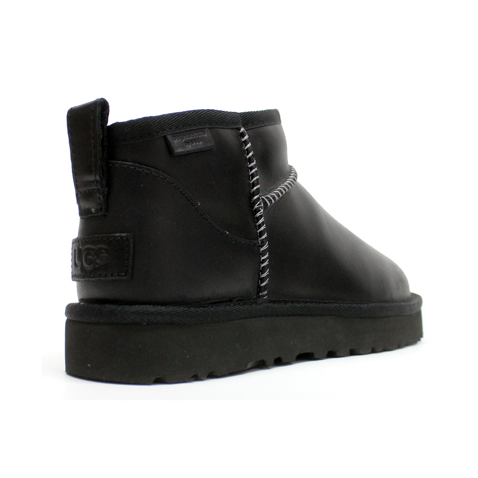 Ugg Classic Ultra Mini 1163490-BLK Leather Womens Boots - Black Black - 40#color_black black