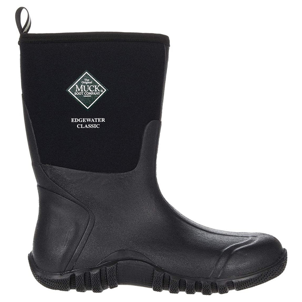 Muck Boot Edgewater Classic Mid Rubber Synthetic Mens Boots#color_black