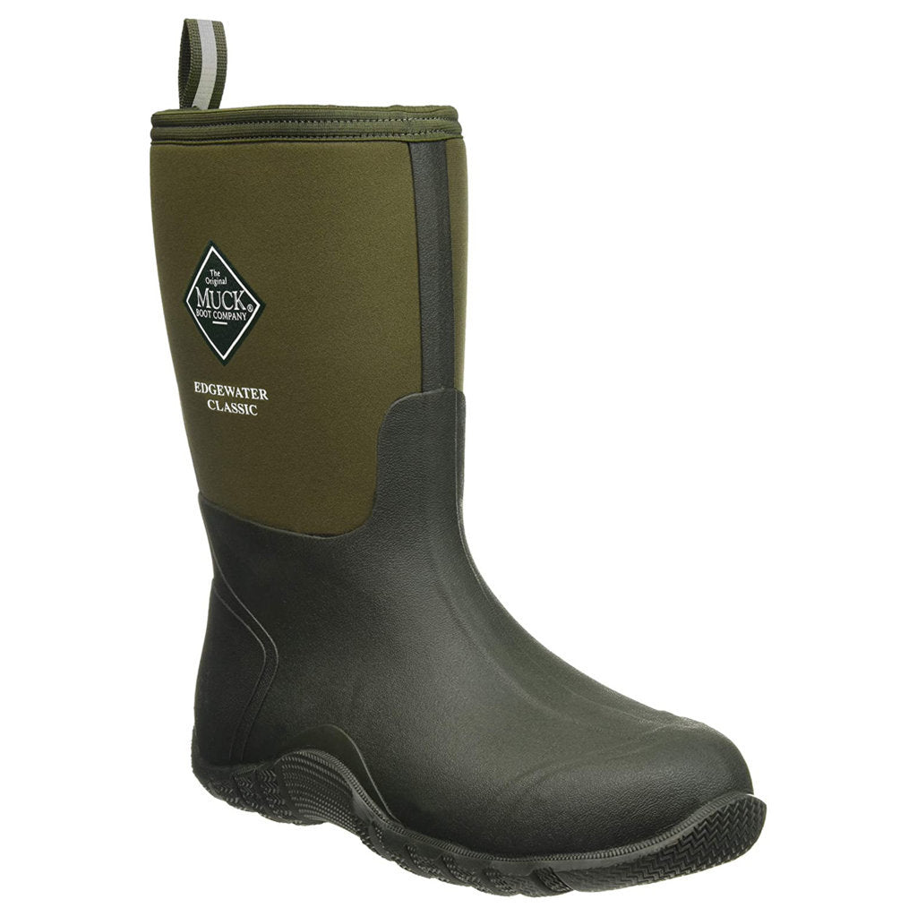 Muck Boot Edgewater Classic Mid Rubber Synthetic Mens Boots#color_moss