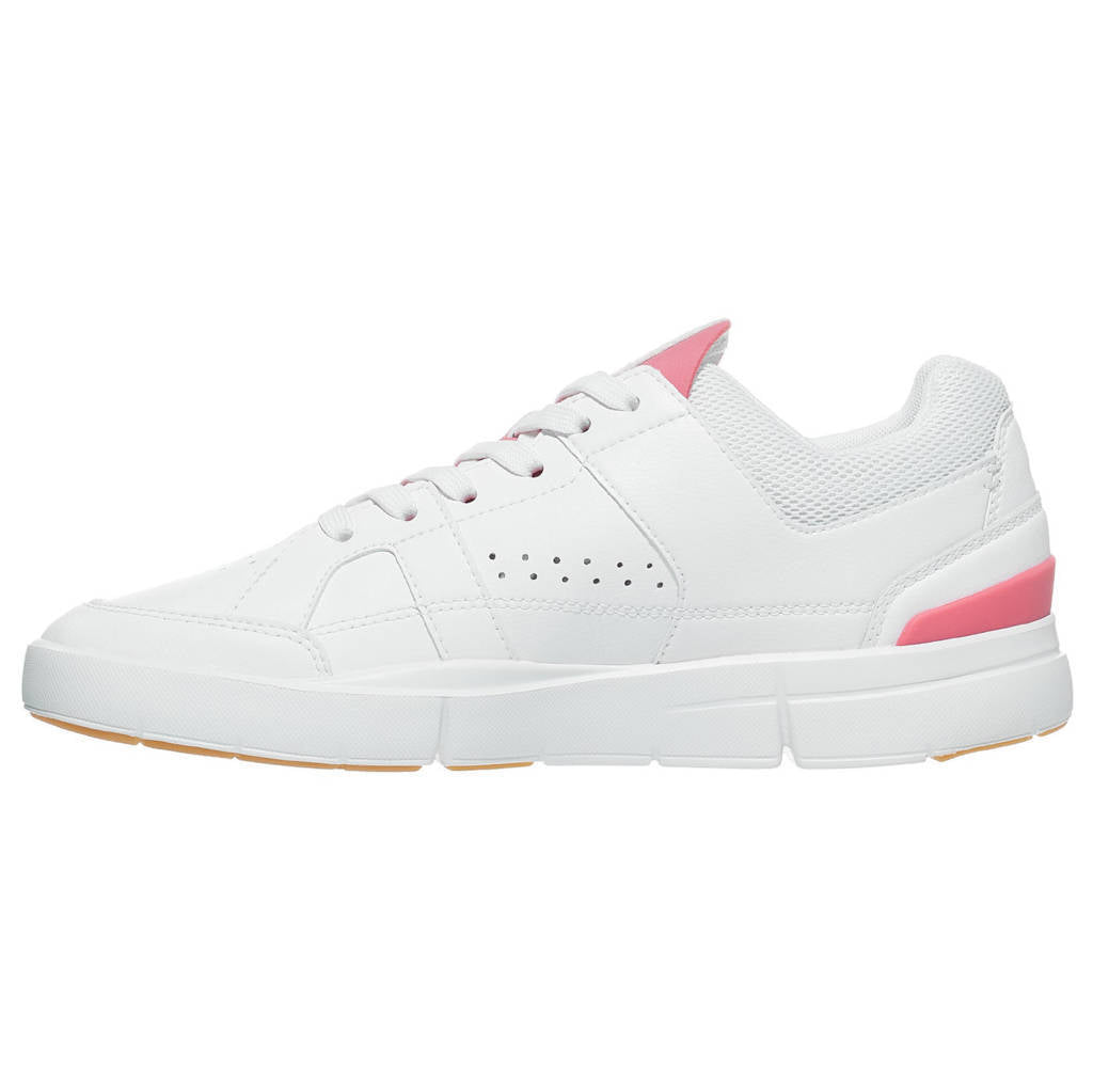 On The Roger Clubhouse Synthetic Leather Womens Sneakers#color_white rosewood