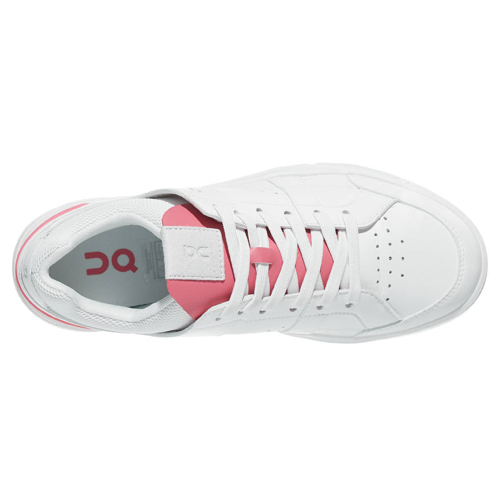 On The Roger Clubhouse Synthetic Leather Womens Sneakers#color_white rosewood