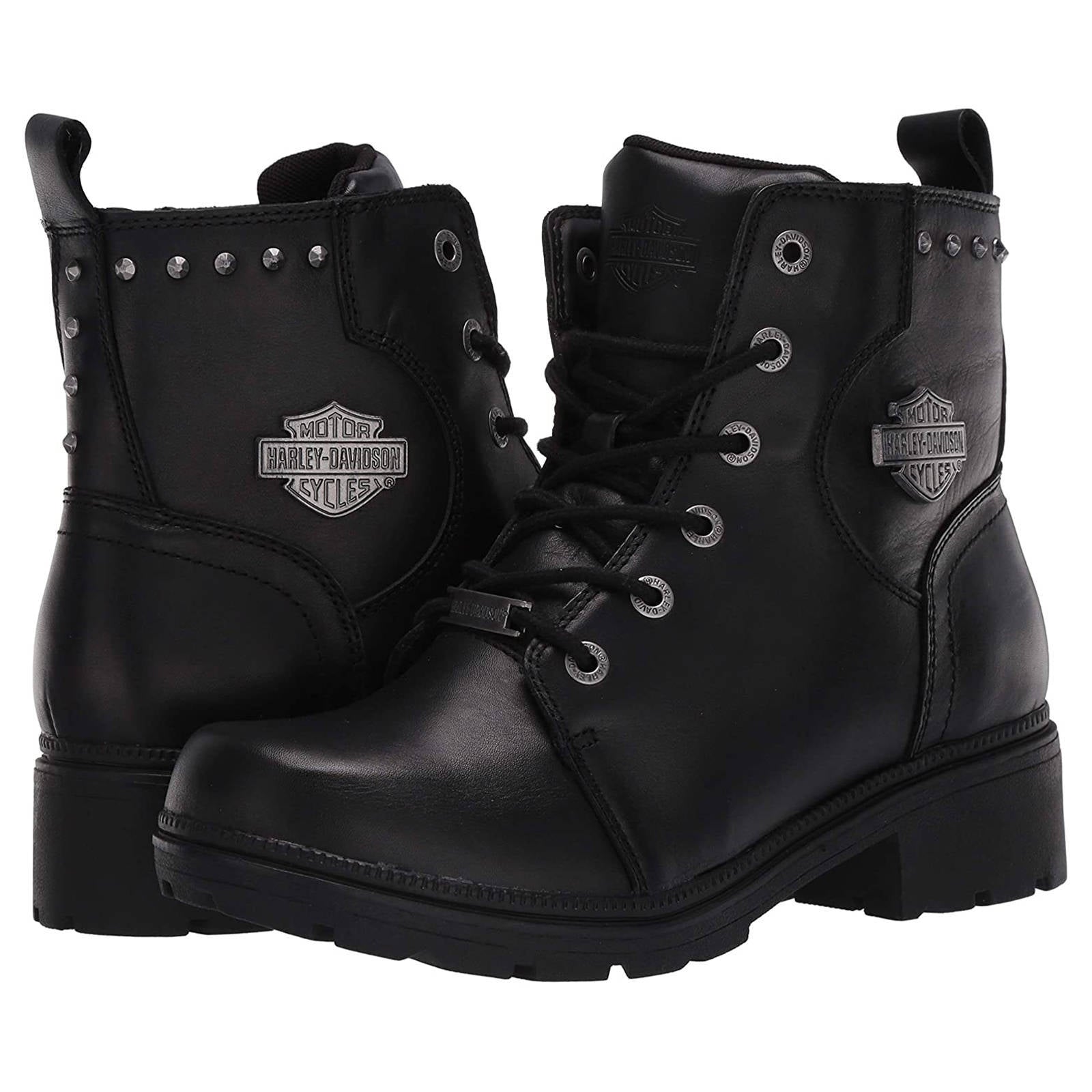 Harley Davidson Cynwood Leather Womens Boots#color_black