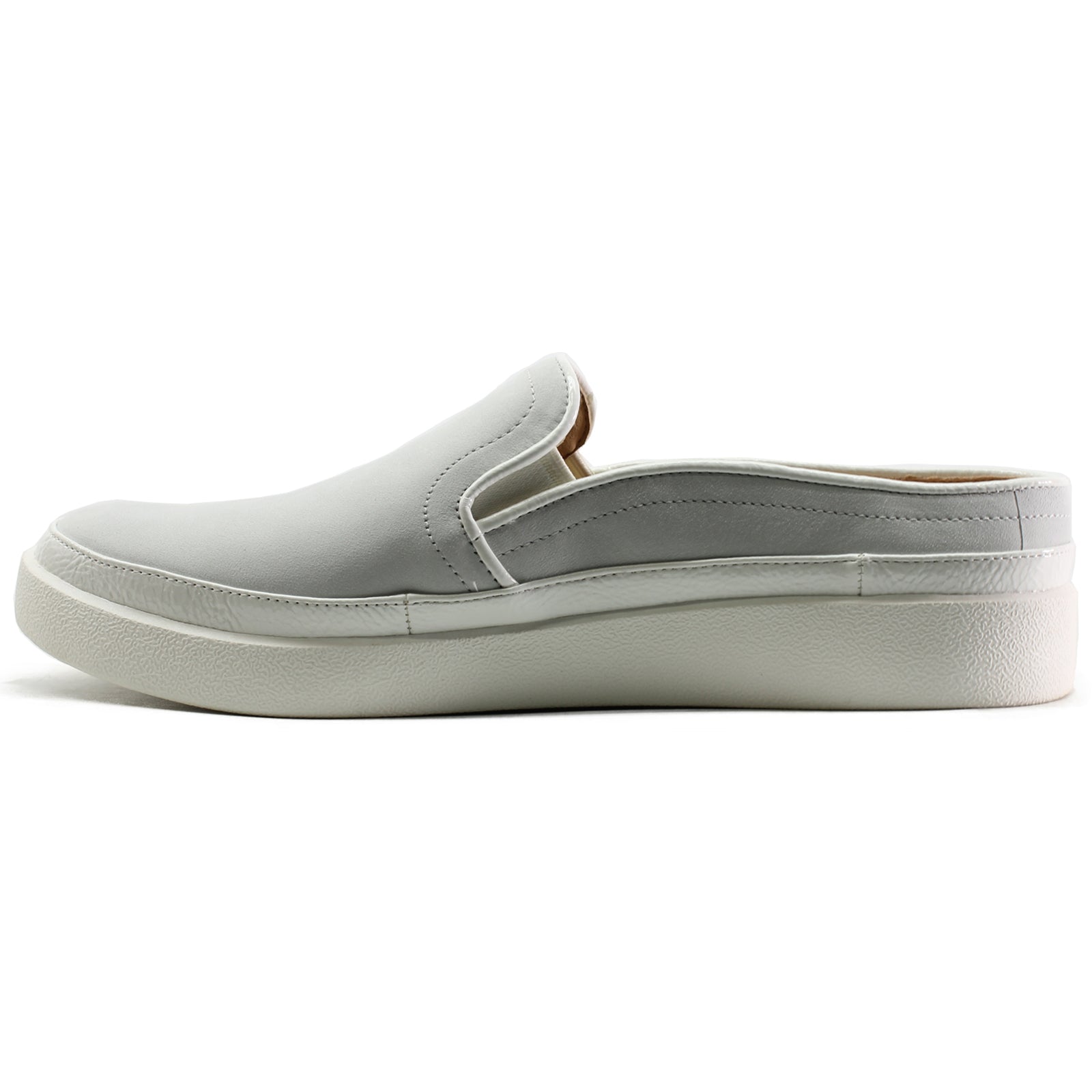 Vionic Effortless Mule Leather Womens Shoes#color_white