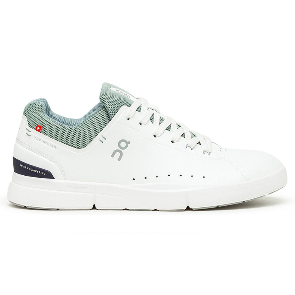 On Running The Roger Advantage Textile Men's Low-Top Sneakers#color_white eucalyptus