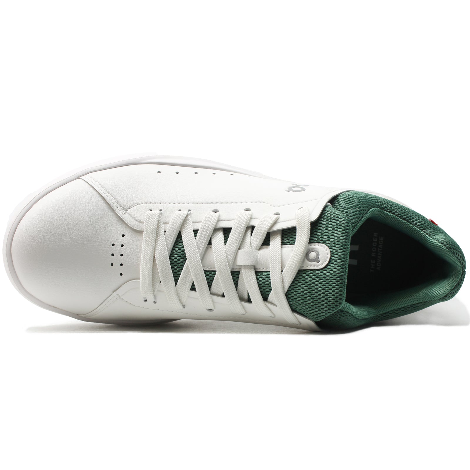 On Running The Roger Advantage Textile Men's Low-Top Sneakers#color_white green