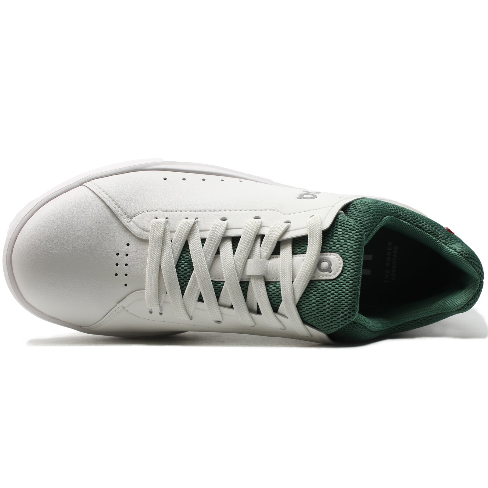 On The Roger Advantage 48-98514 Textile Synthetic Womens Trainers - White Green - 41#color_white green