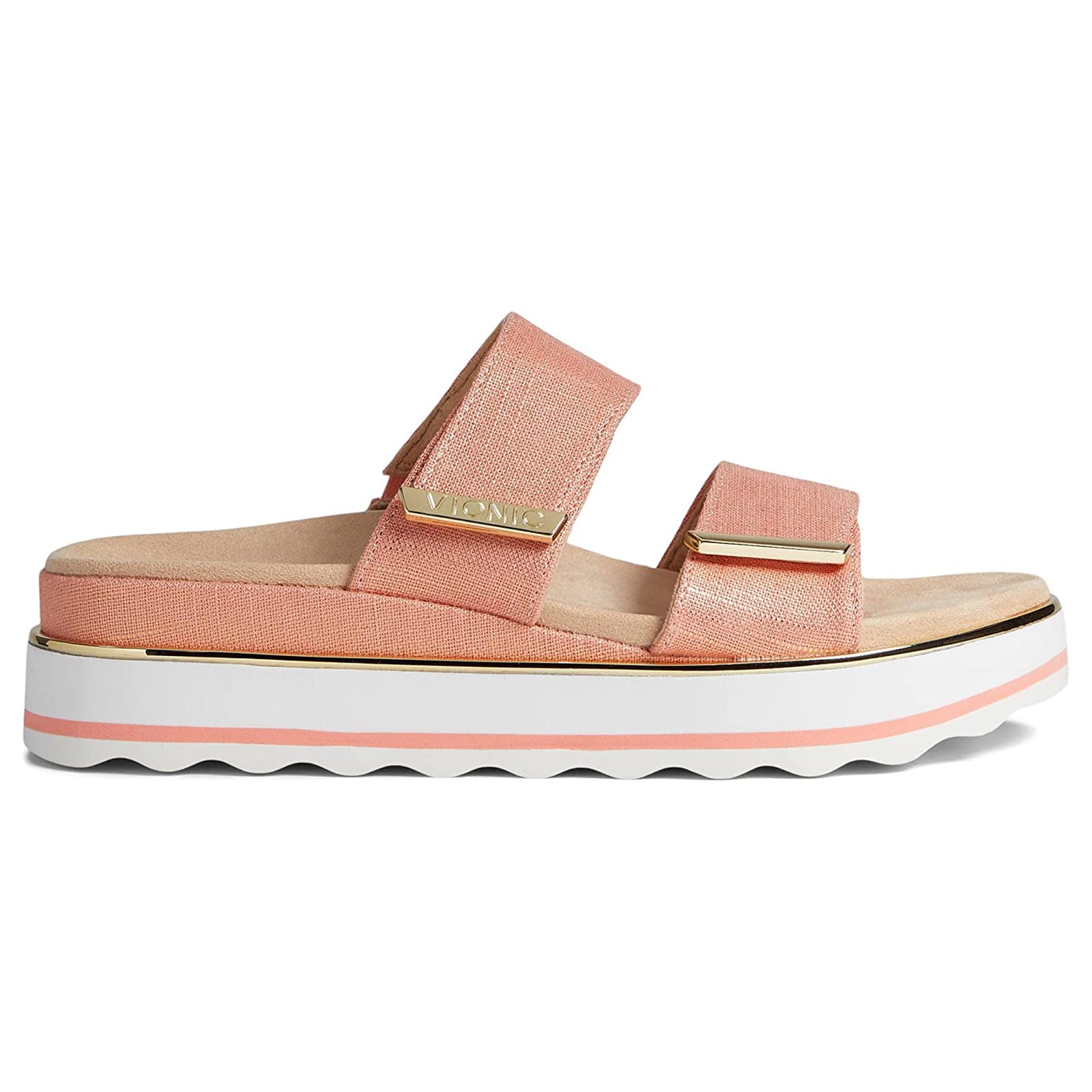 Vionic Brandie BRANDIE-PPYA Textile Womens Sandals - Papaya - 38.5#color_papaya