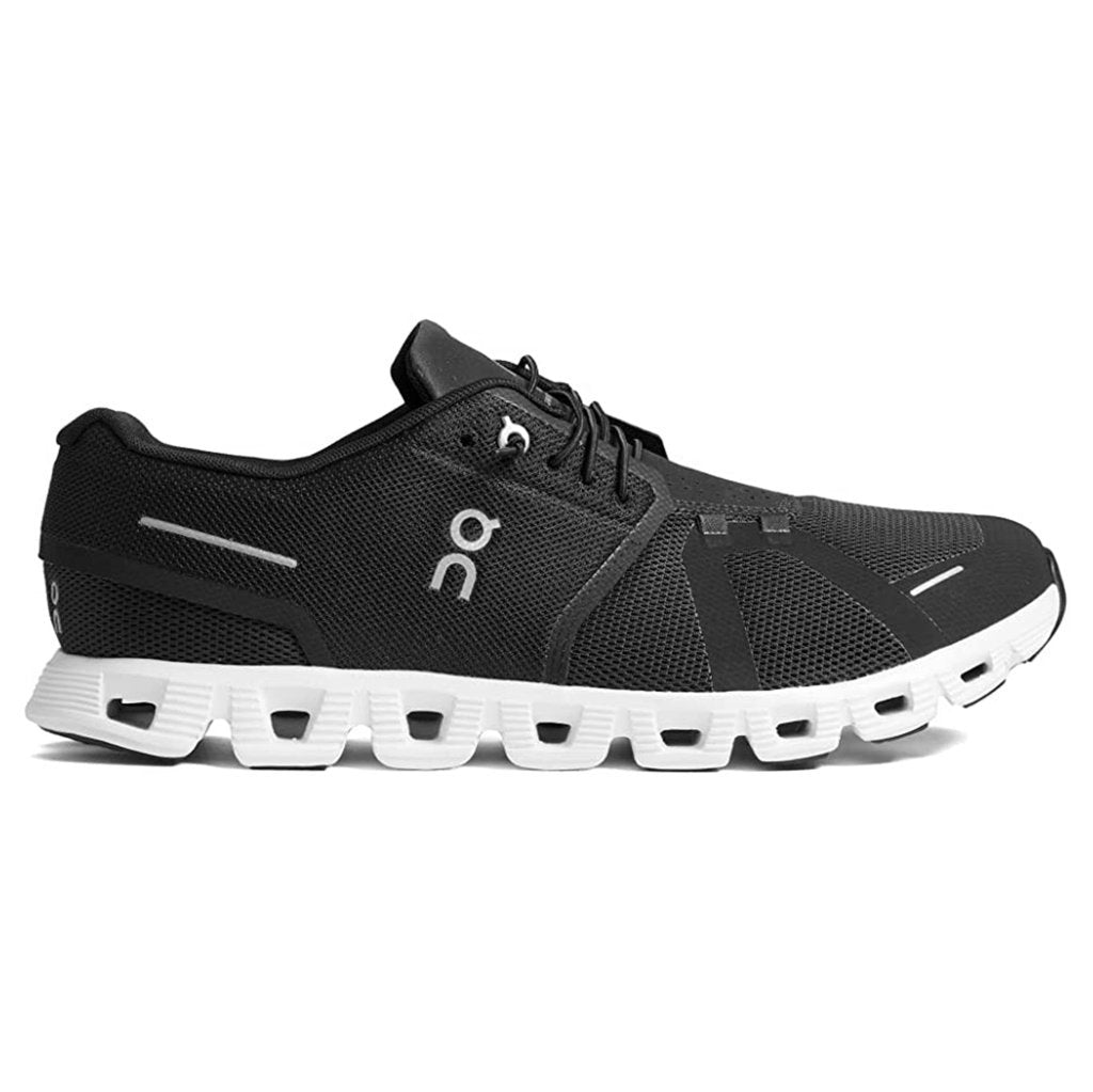 On Cloud 5 Textile Synthetic Mens Sneakers#color_black white