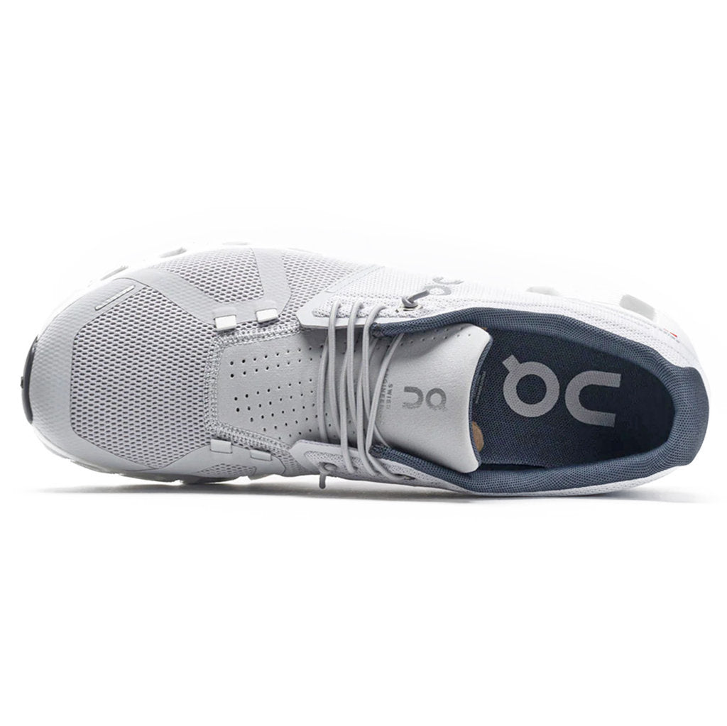 On Cloud 5 Textile Synthetic Mens Sneakers#color_glacier white