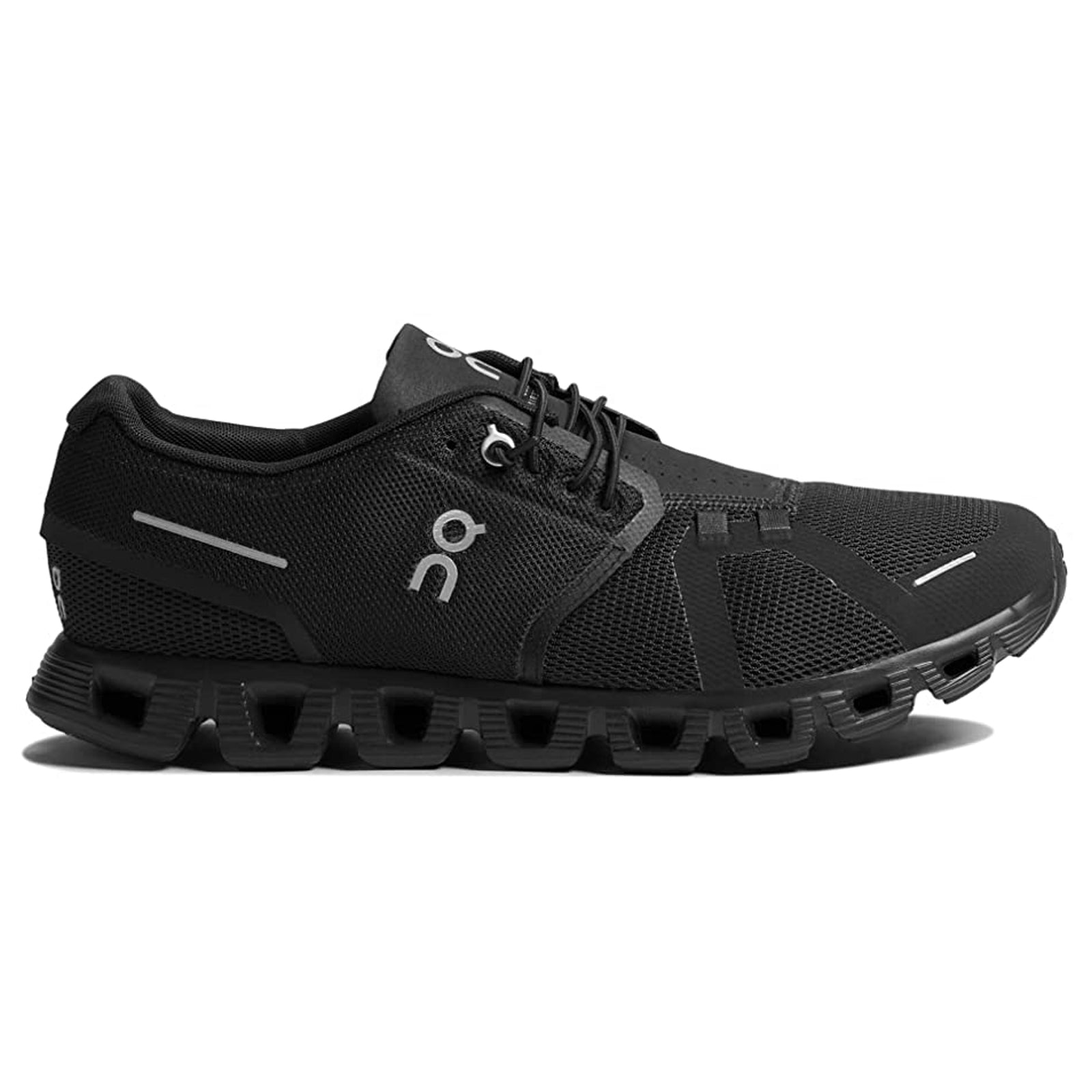 On Cloud 5 59-98986 Textile Synthetic Mens Trainers - All Black - 47.5#color_all black