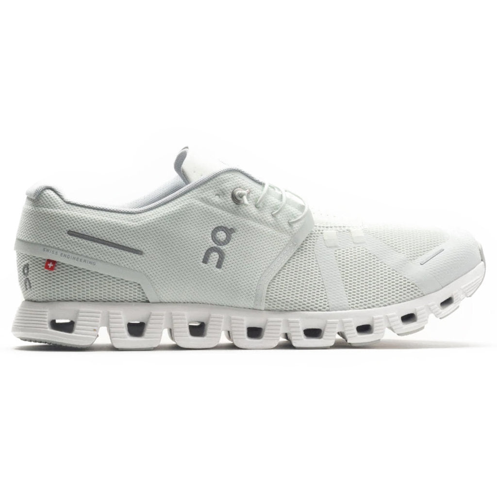 On Cloud 5 Textile Synthetic Mens Sneakers#color_ice white