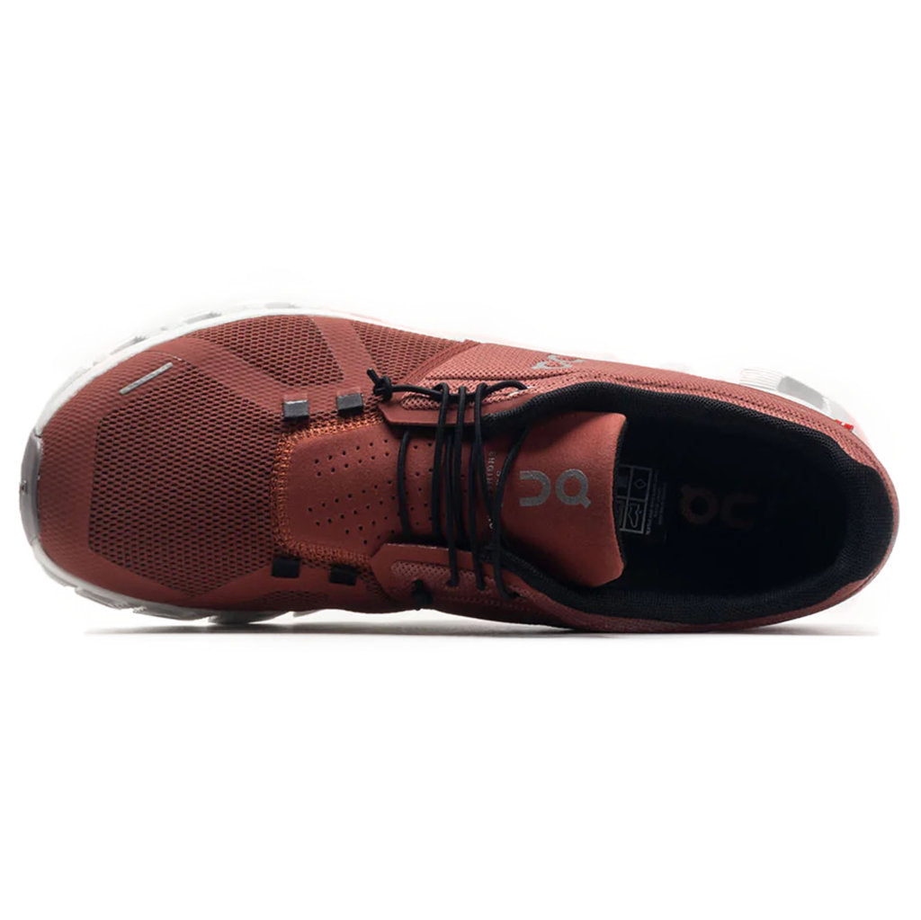 On Cloud 5 Textile Synthetic Mens Sneakers#color_ruby rust