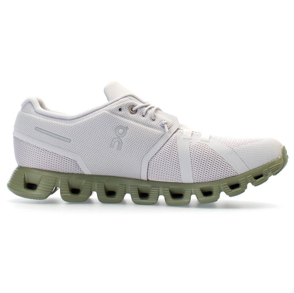 On Cloud 5 Textile Synthetic Mens Sneakers#color_glacier reseda