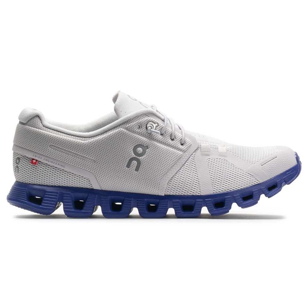 On Cloud 5 Textile Synthetic Mens Sneakers#color_frost indigo