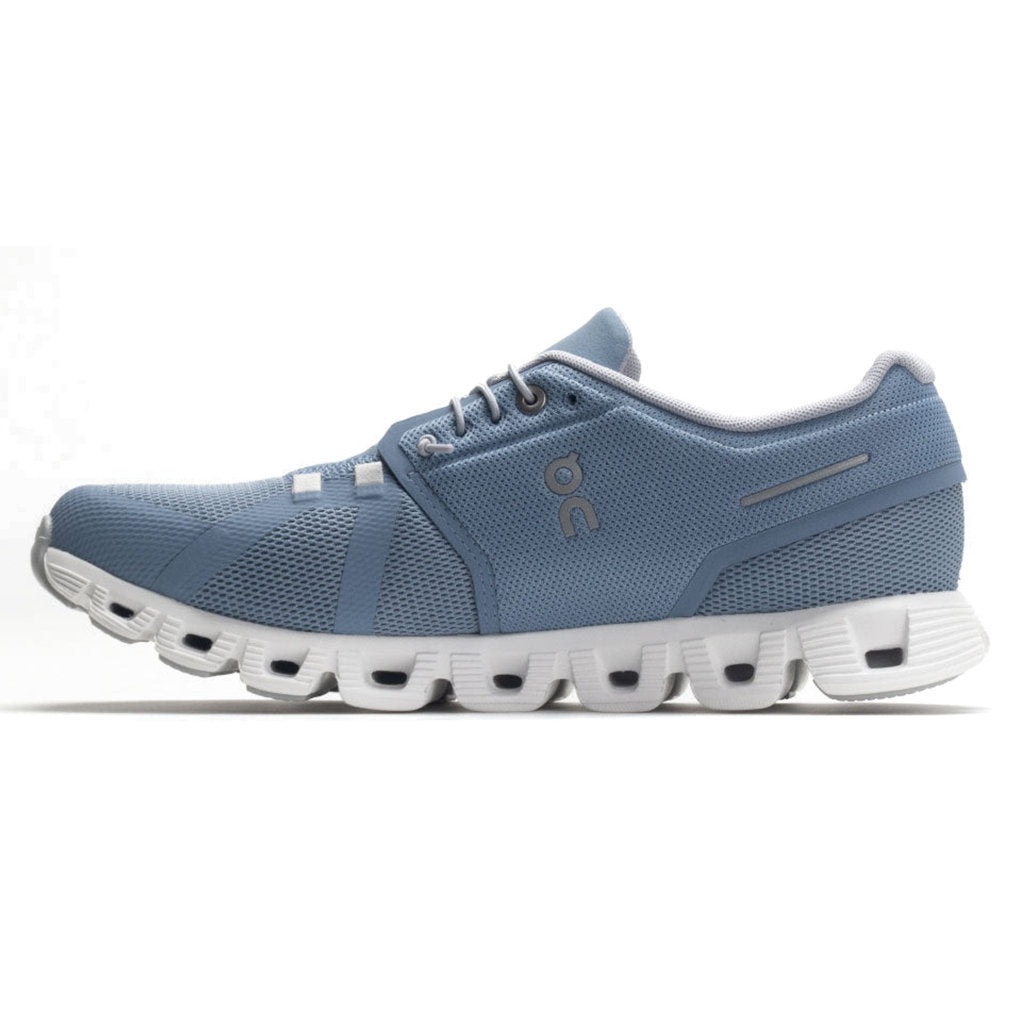 On Cloud 5 Textile Synthetic Mens Sneakers#color_chambray white