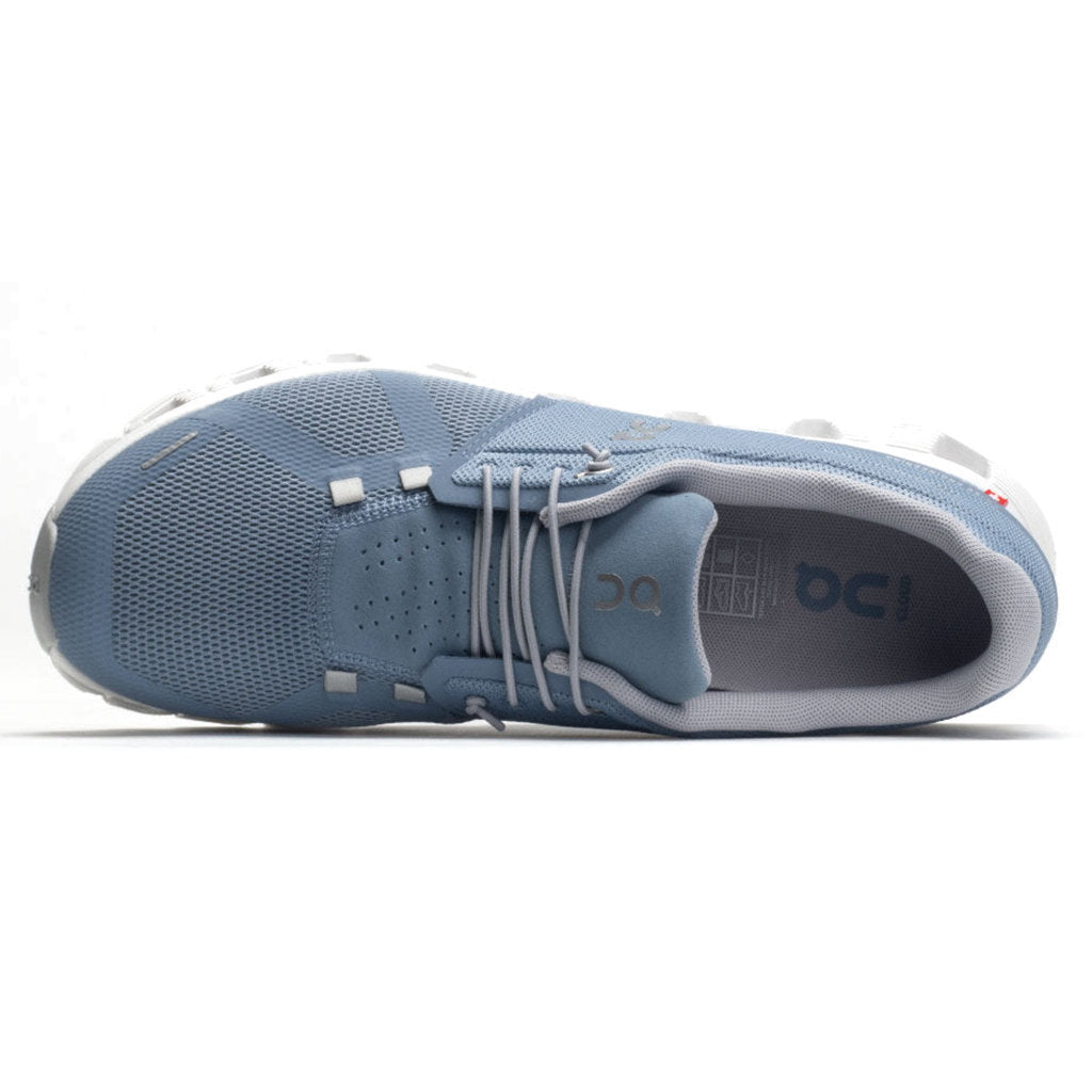 On Cloud 5 Textile Synthetic Mens Sneakers#color_chambray white