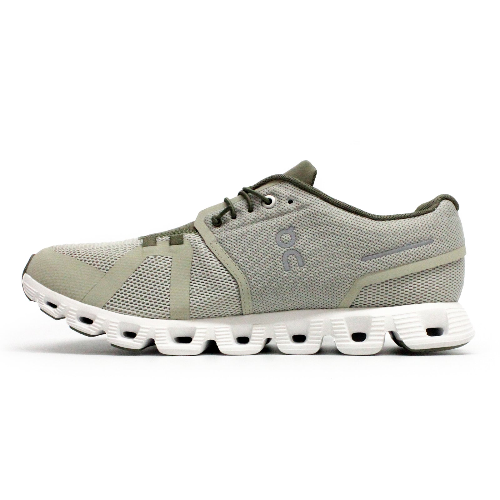 On Cloud 5 Textile Synthetic Mens Trainers#color_chalk grove