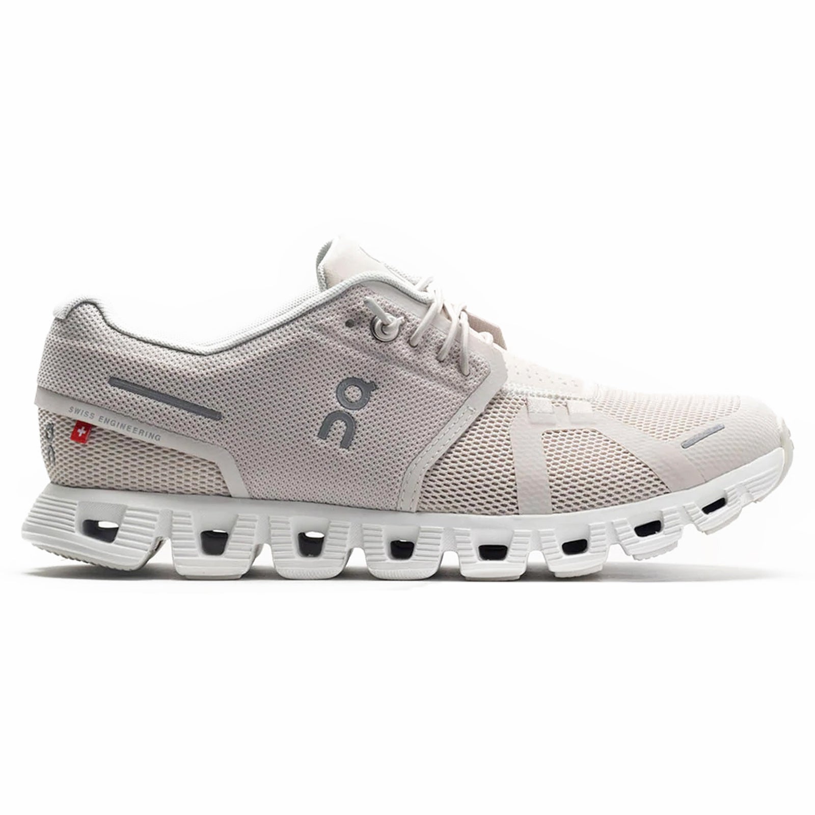 On Cloud 5 59-98773 Textile Synthetic Womens Trainers - Pearl White - 40.5#color_pearl white