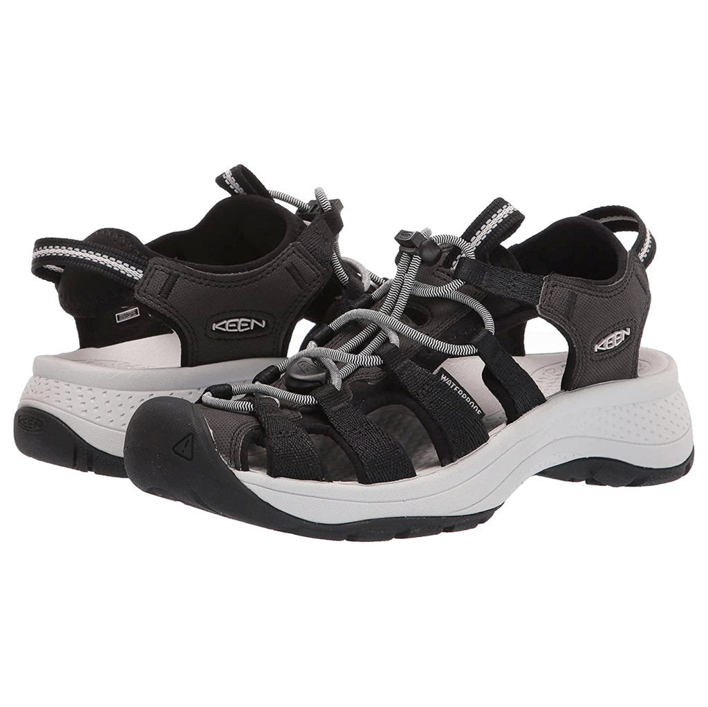 Keen Astoria West Textile Synthetic Womens Sandals#color_black grey