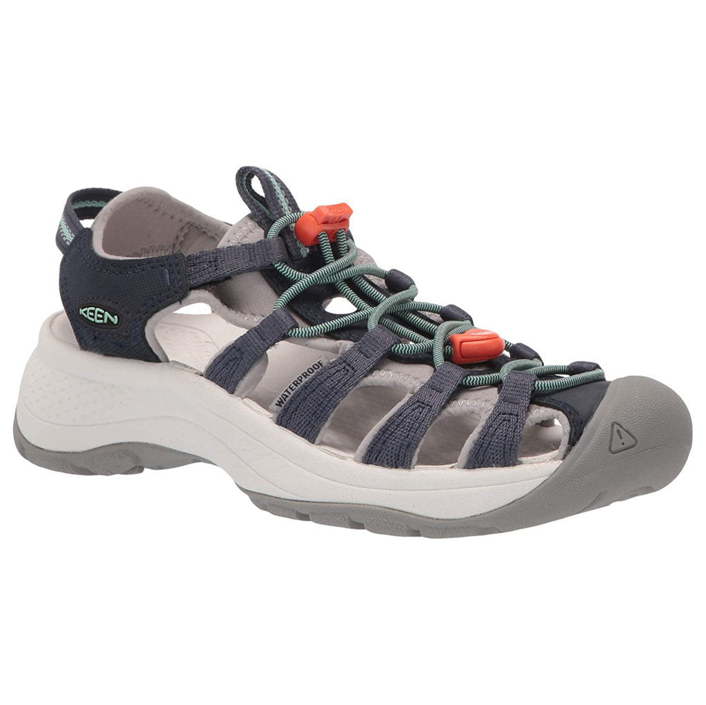 Keen Astoria West Textile Synthetic Womens Sandals#color_navy beveled glass