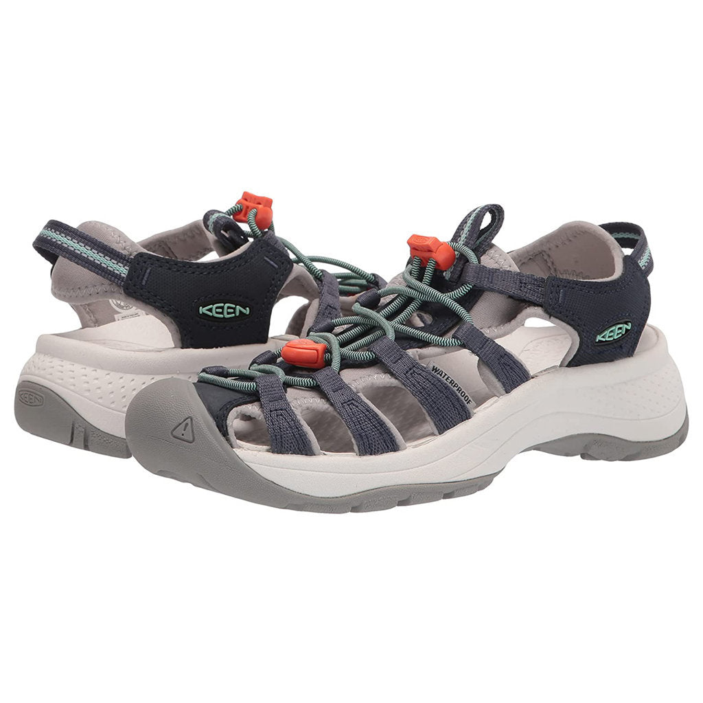 Keen Astoria West Textile Synthetic Womens Sandals#color_navy beveled glass