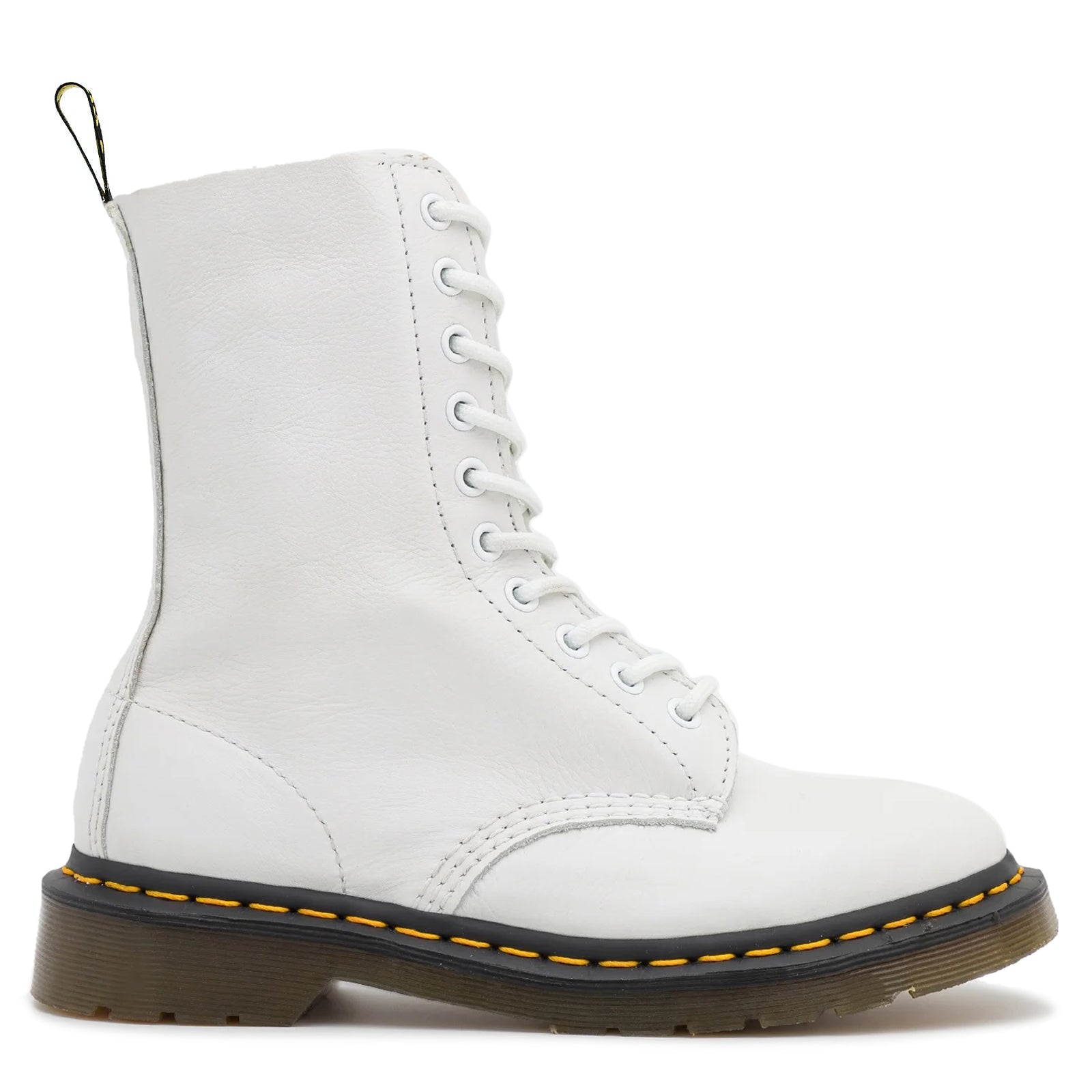 Dr. Martens 1490 27261113 Virginia Leather Womens Boots - Optical White - 4#color_optical white