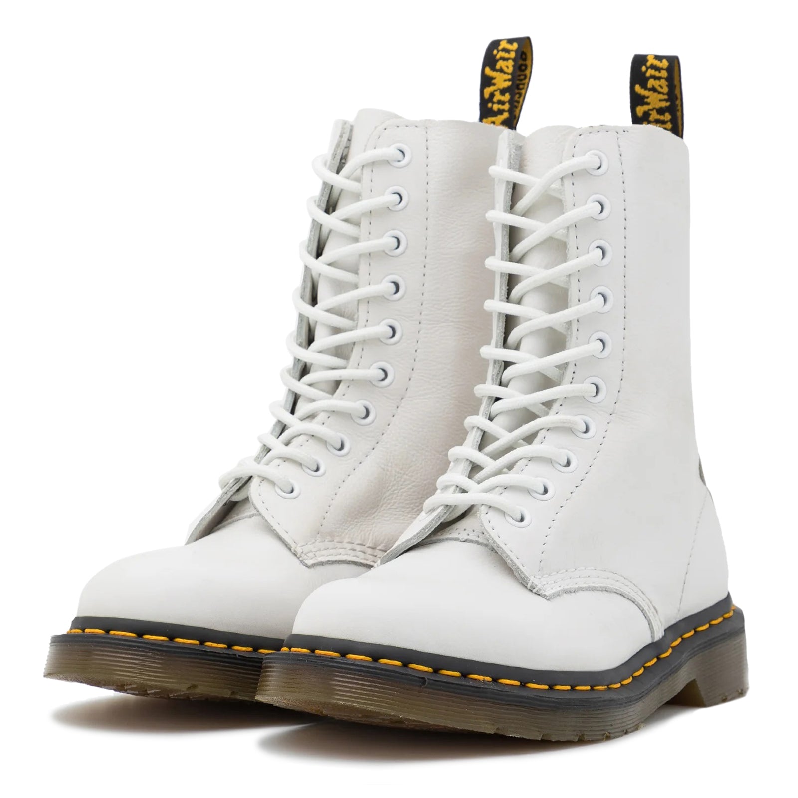 Dr. Martens 1490 27261113 Virginia Leather Womens Boots - Optical White - 4#color_optical white