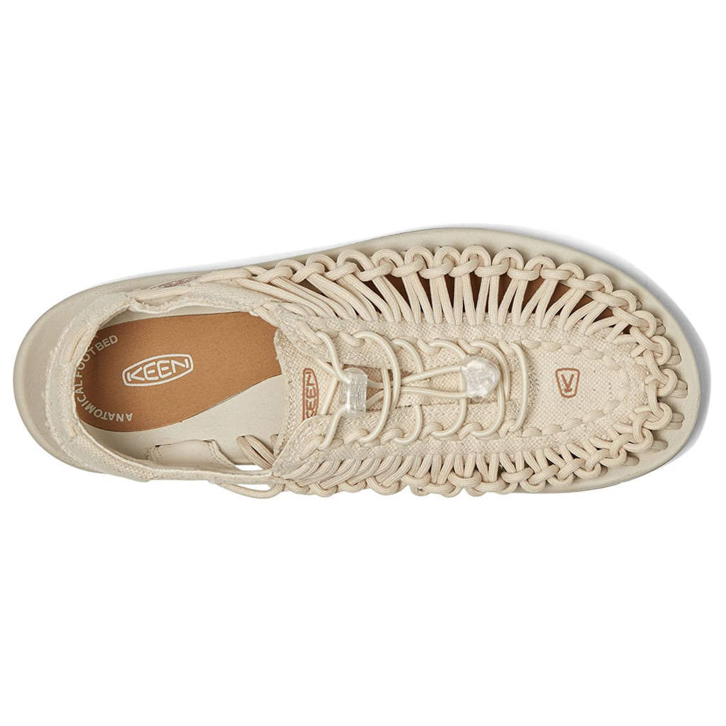 Keen Uneek Canvas Textile Womens Sandals#color_natural canvas birch