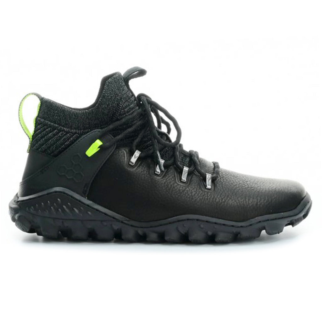 Vivobarefoot Magna Forest ESC Leather Textile Womens Sneakers#color_obsidian lime