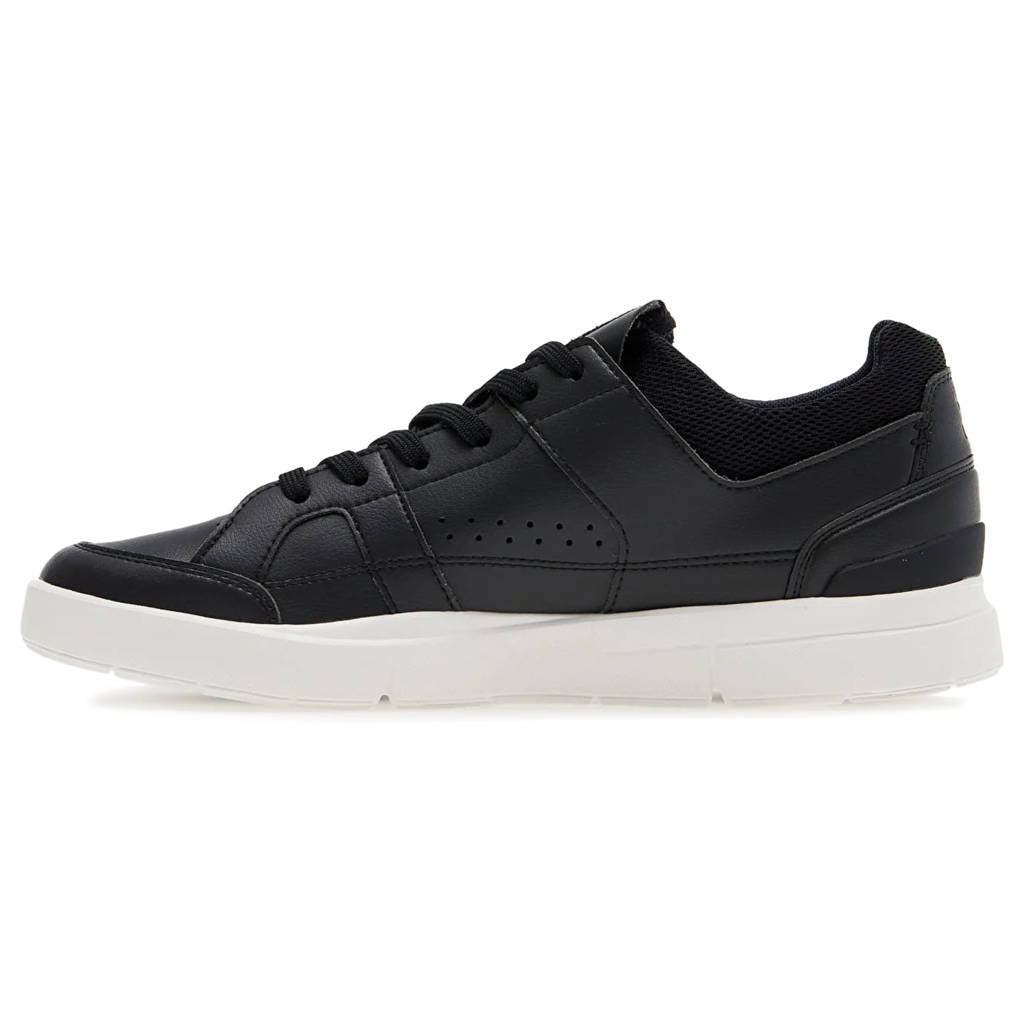 On The Roger Clubhouse Synthetic Leather Mens Sneakers#color_black white