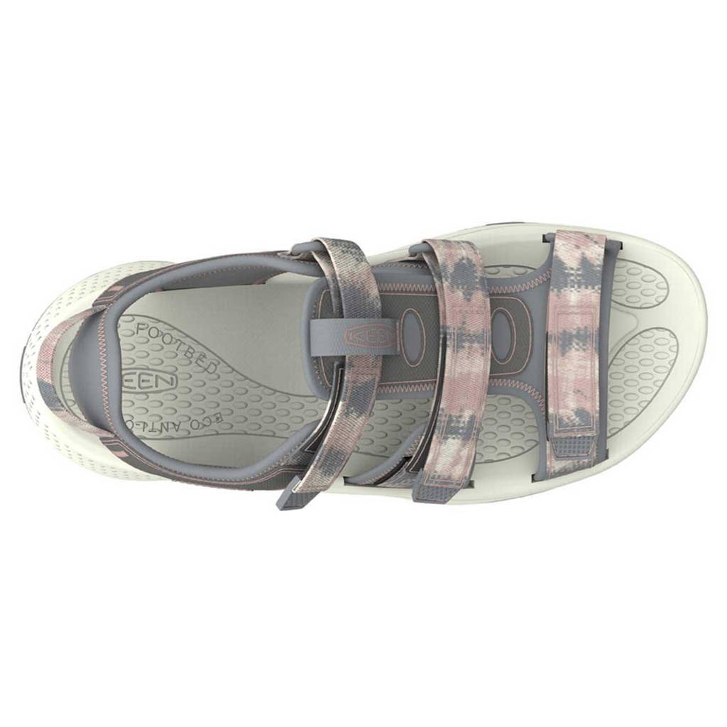 Keen Astoria West Open Toe Textile Synthetic Womens Sandals#color_fawn tie dye