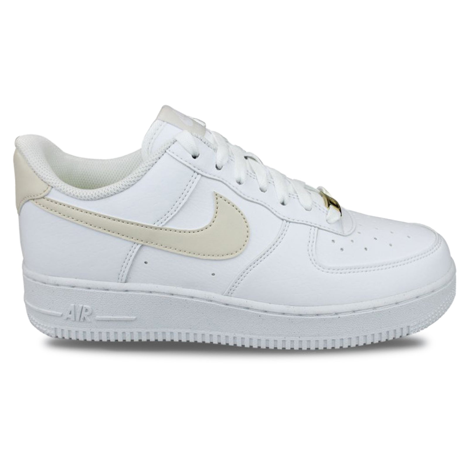 Nike Air Force 1 07 Next Nature DN1430-101 Leather Unisex Trainers - White Light Orewood Brown - 38.5#color_white light orewood brown