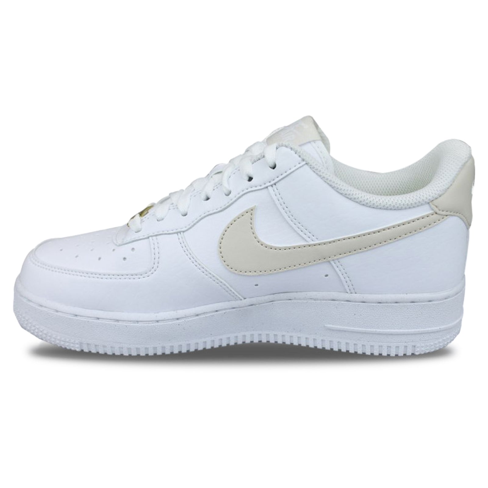 Nike Air Force 1 07 Next Nature DN1430-101 Leather Unisex Trainers - White Light Orewood Brown - 38.5#color_white light orewood brown