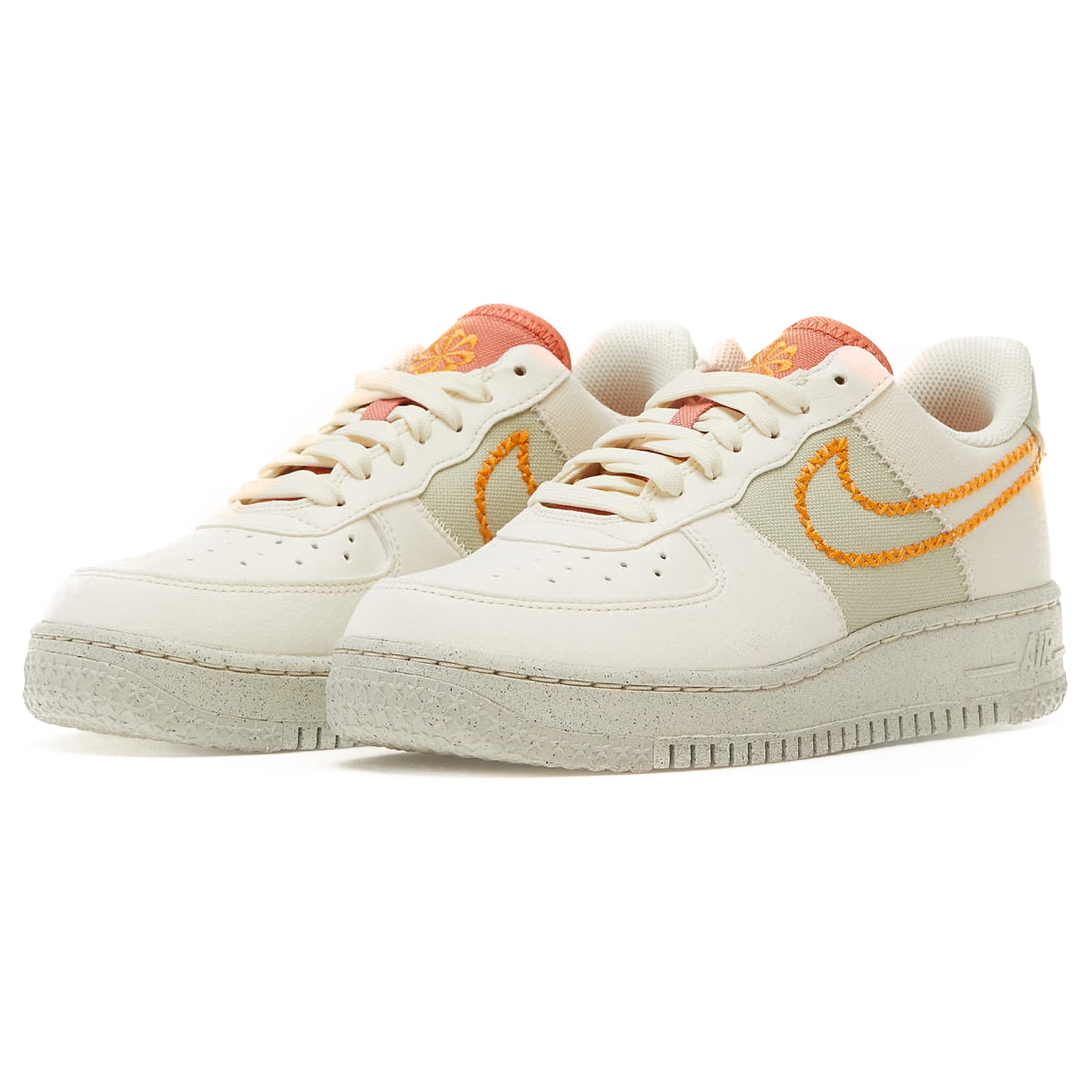 Nike Air Force 1 07 Low DR3101-100 Leather Synthetic Womens Trainers - Coconut Milk Light Curry - 38.5#color_coconut milk light curry