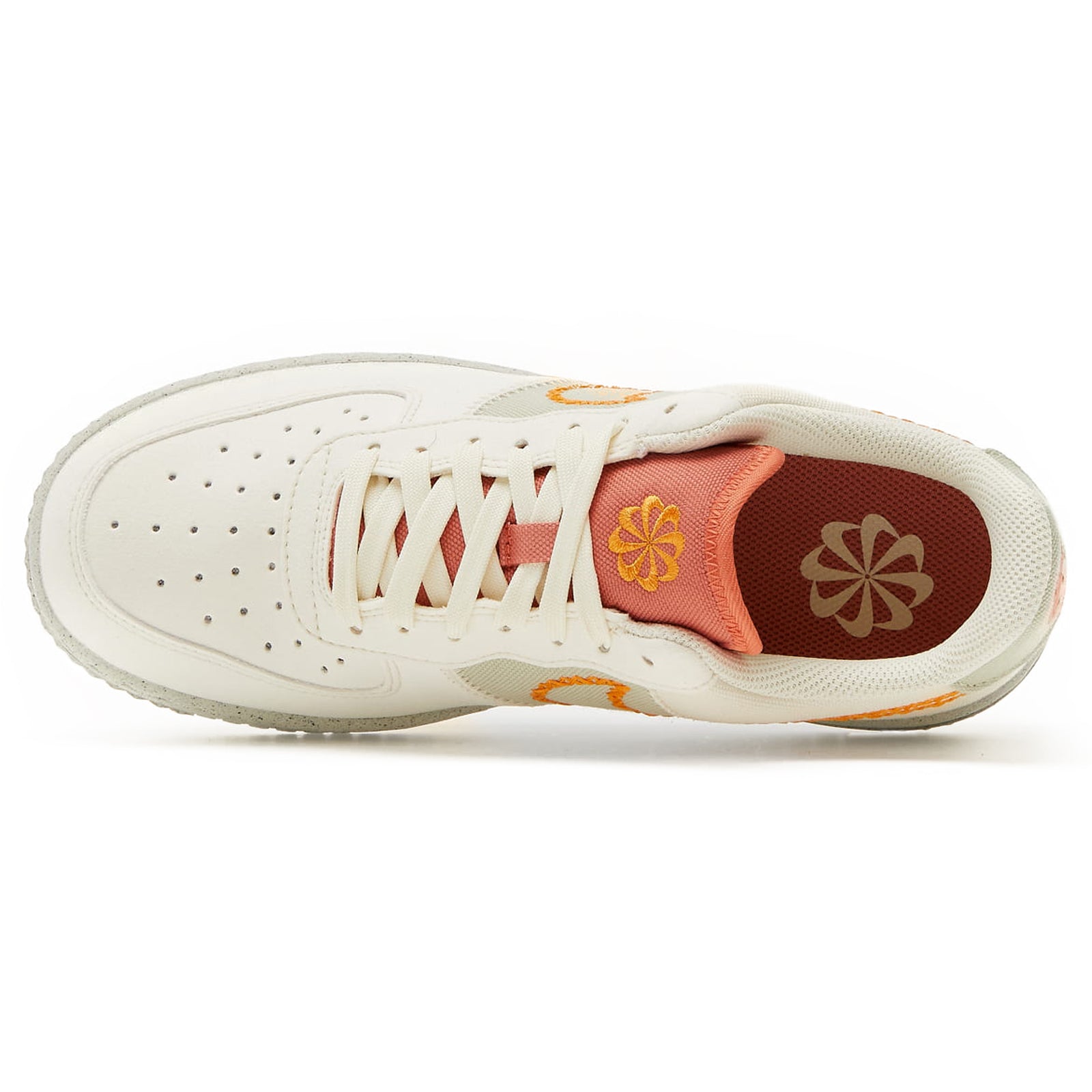 Nike Air Force 1 07 Low DR3101-100 Leather Synthetic Womens Trainers - Coconut Milk Light Curry - 38.5#color_coconut milk light curry