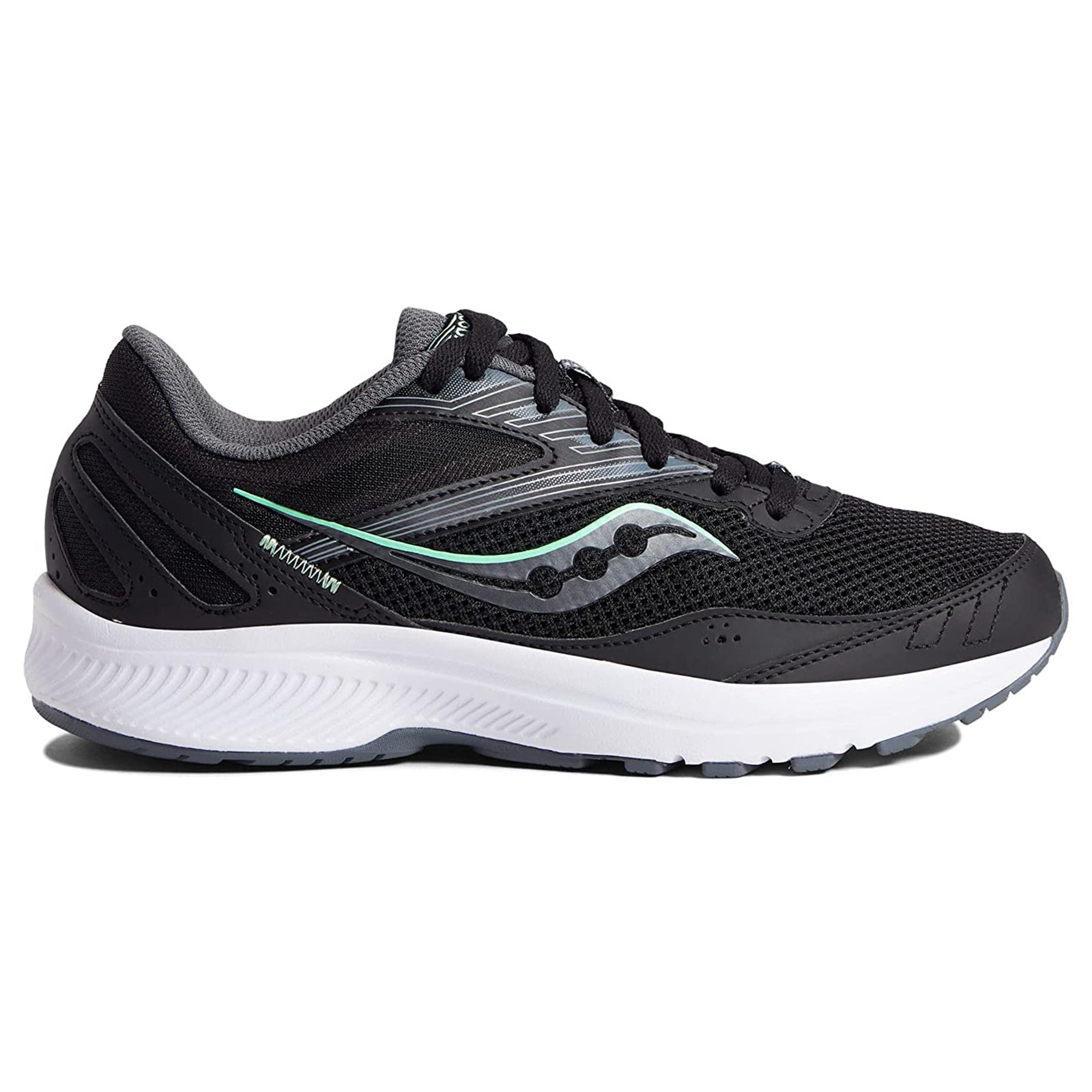 Saucony Cohesion 15 S10701-05 Textile Synthetic Womens Trainers - Black Meadow - 38#color_black meadow