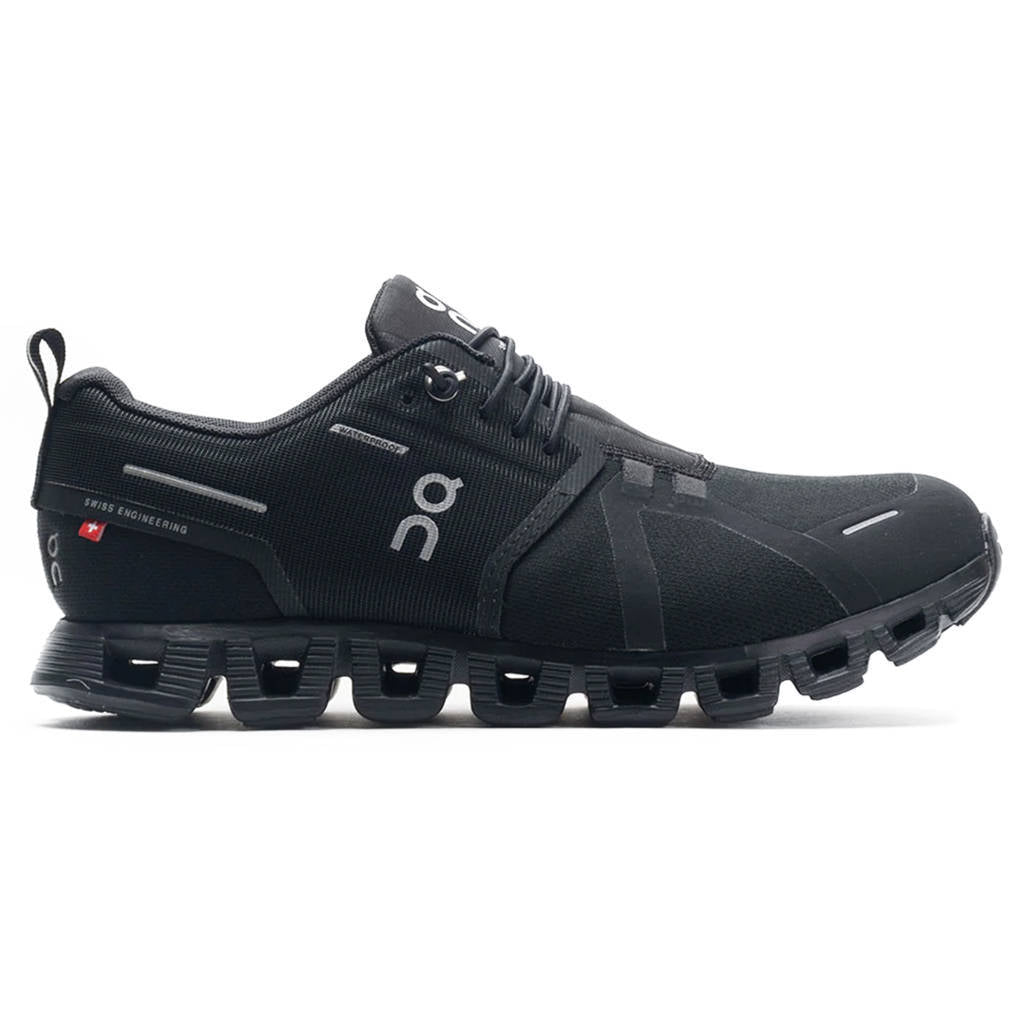 On Cloud 5 Waterproof Textile Synthetic Mens Sneakers#color_all black