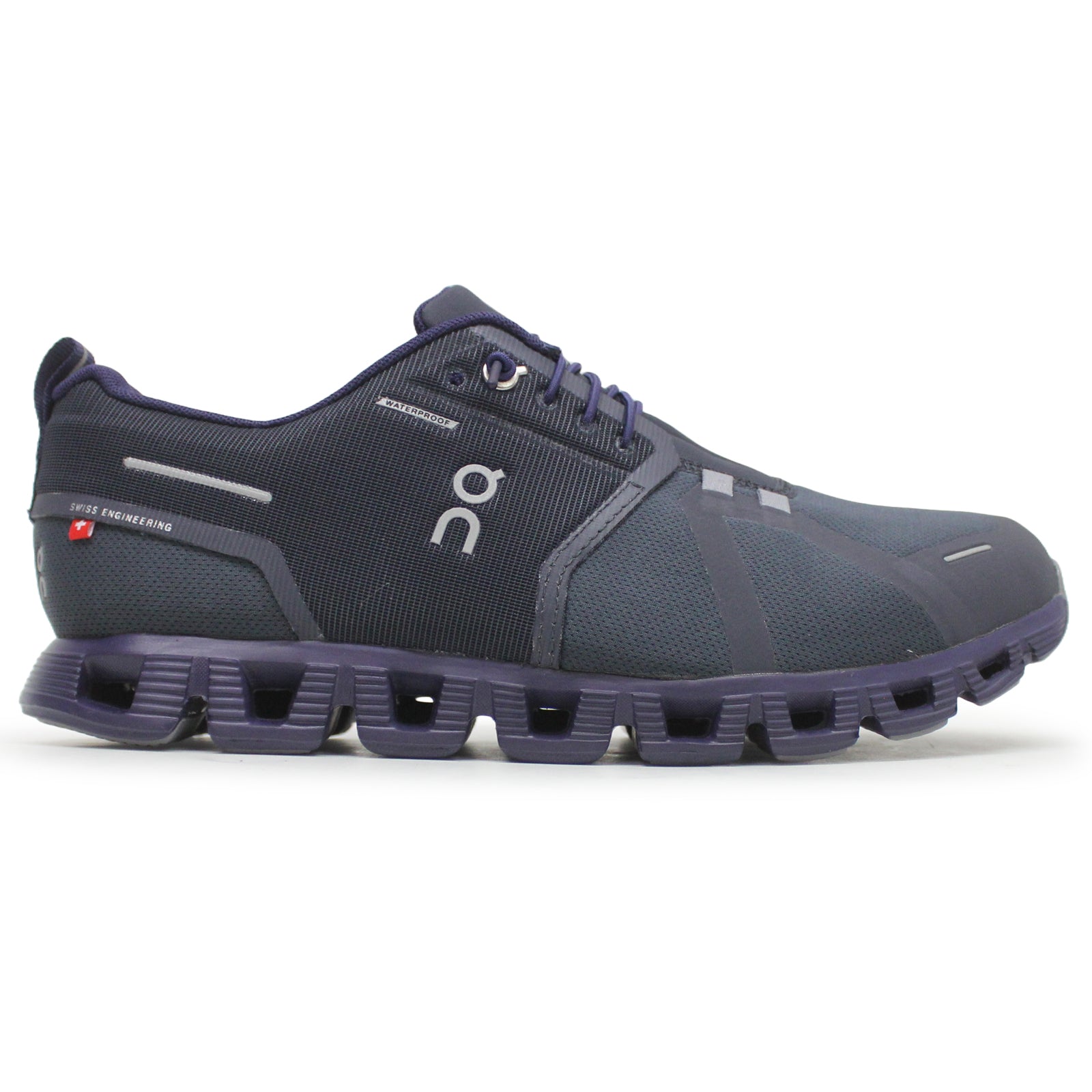 On Cloud 5 Waterproof Textile Synthetic Mens Trainers#color_navy ink