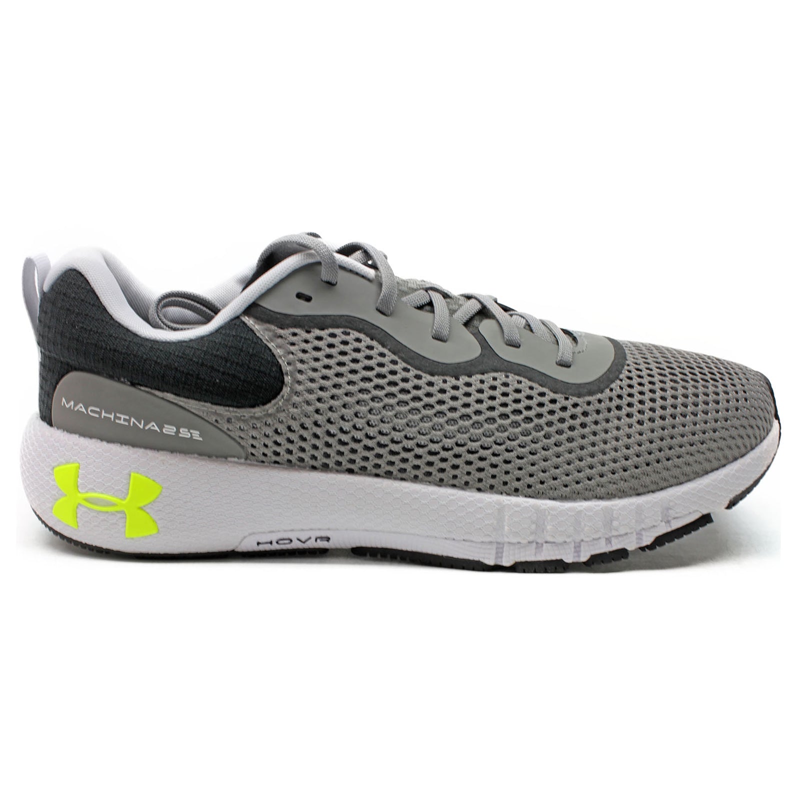 Under Armour HOVR Machina 2 SE 3024738-100 Synthetic Textile Mens Trainers - Grey Black - 46#color_grey black