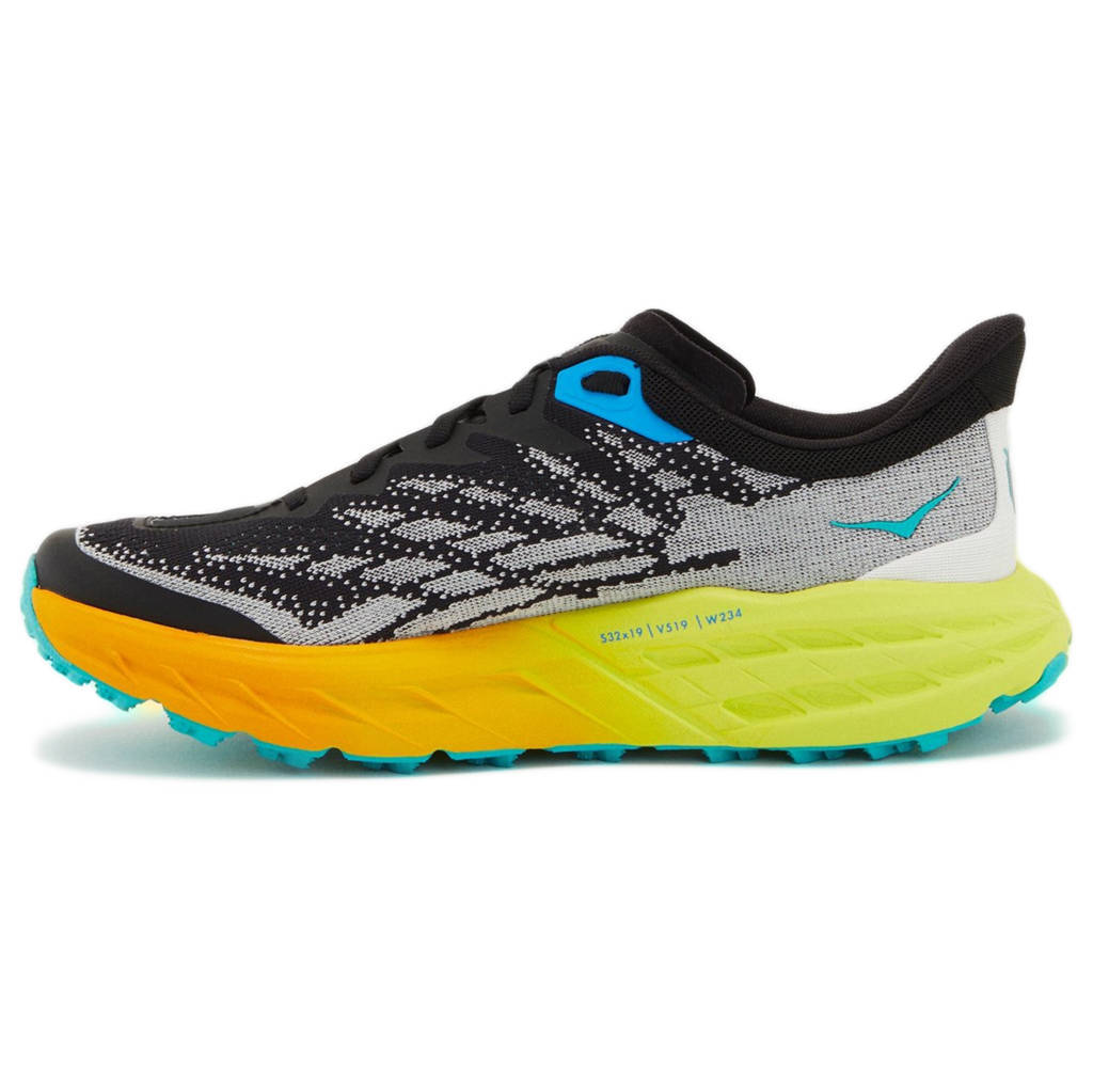 Hoka One One Speedgoat 5 Textile Synthetic Womens Sneakers#color_black evening primrose